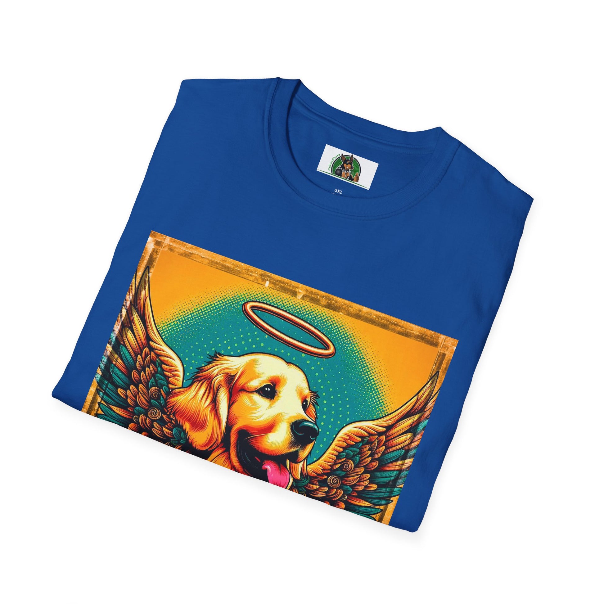 Golden Retriever glowing Angel t shirt T-Shirt Printify