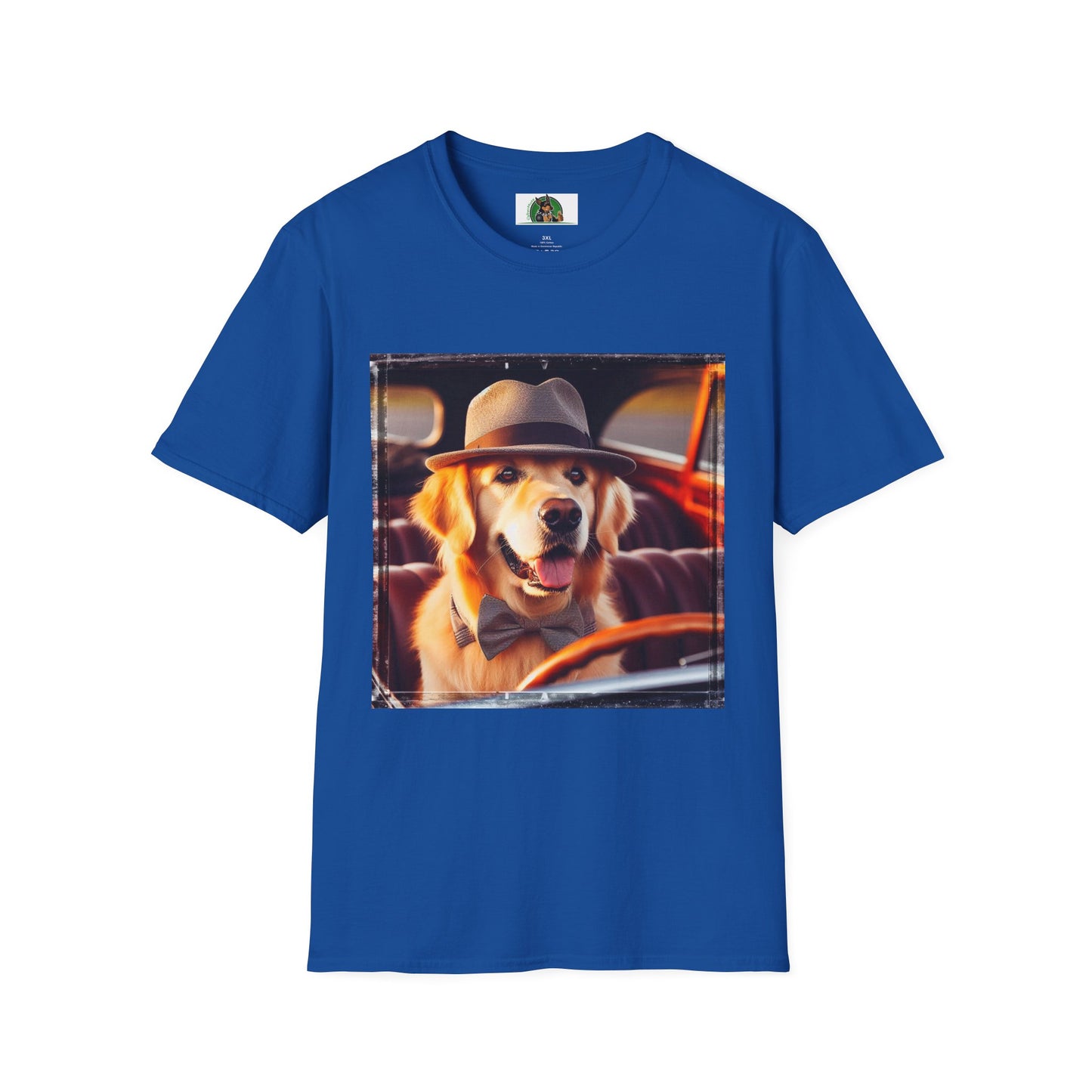 Golden Retriever driving fun shirt T-Shirt Printify XS Royal