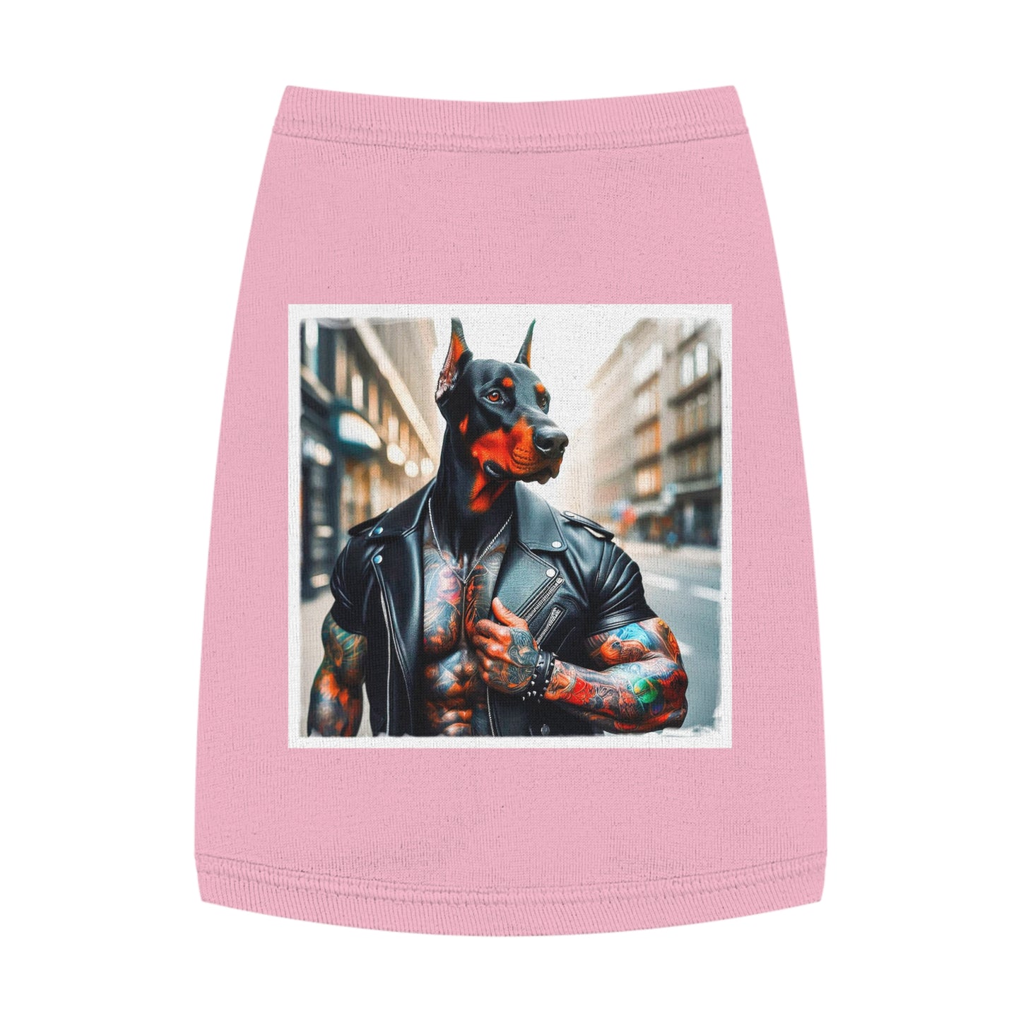 Pet Tank Top Doberman Pets Printify M Pink