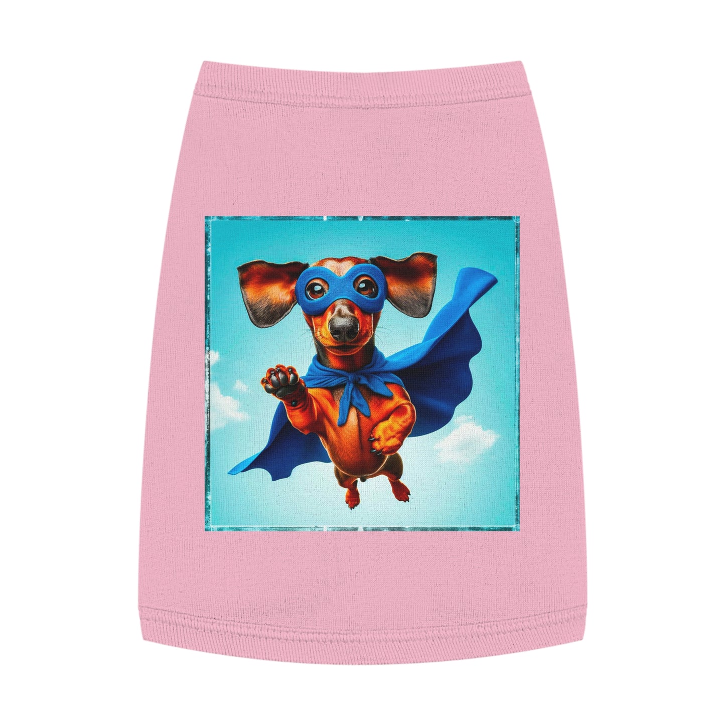 Pet Tank Top Dachshund flying high t shirt Pets Printify M Pink
