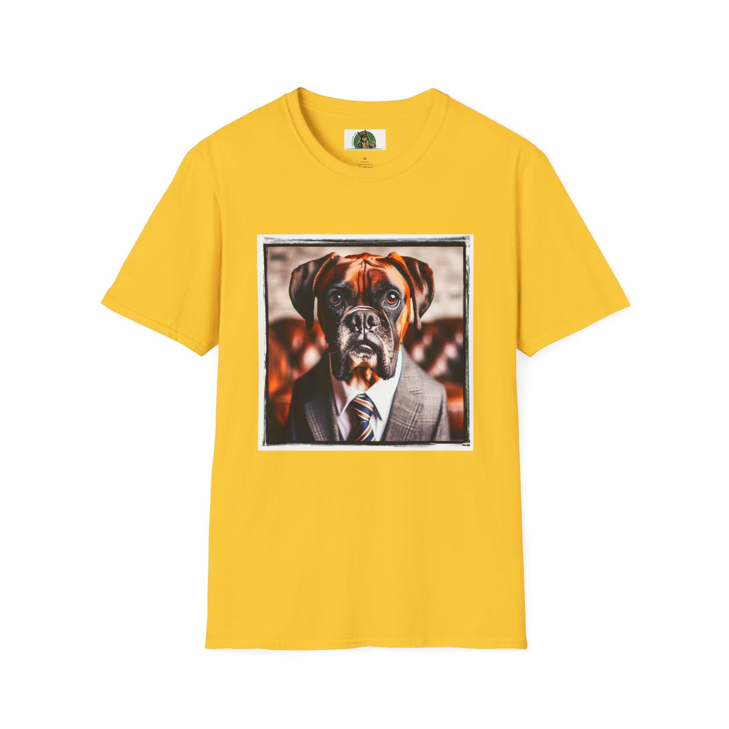 Boxer Dog In Suit Shirt T-Shirt Printify S Daisy