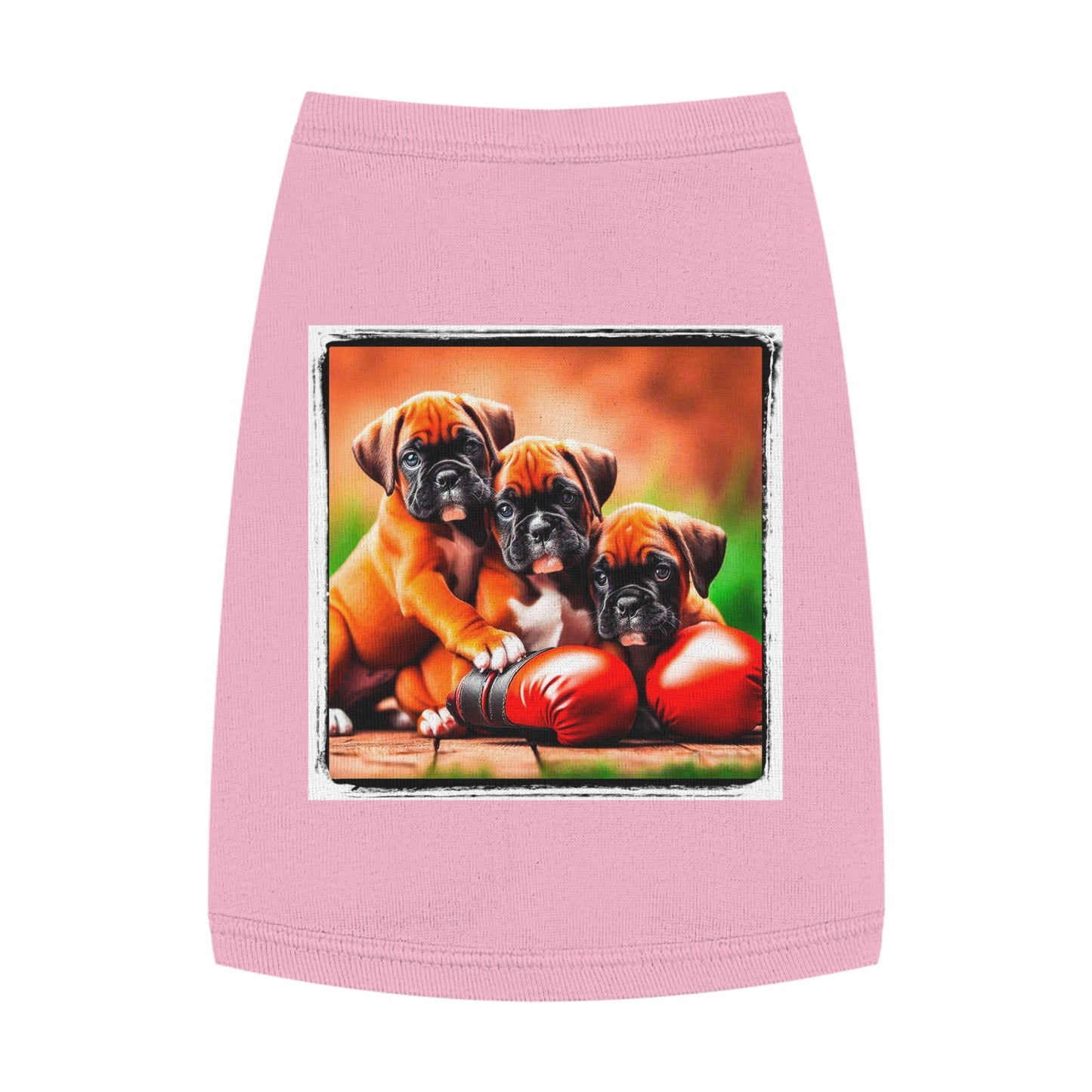 Pet Tank Top Boxer Puppies Pets Printify M Pink 