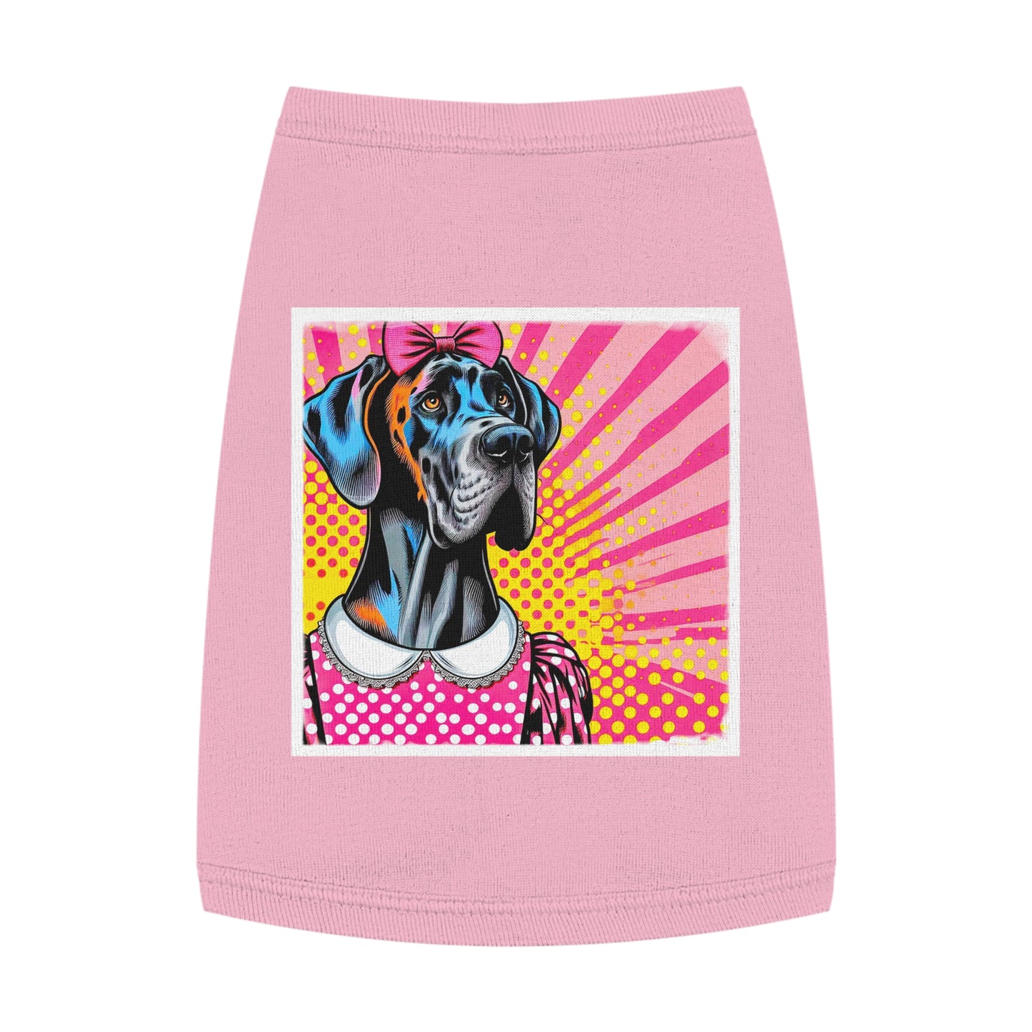 Pet Tank Top Great Dane Pets Printify M Pink