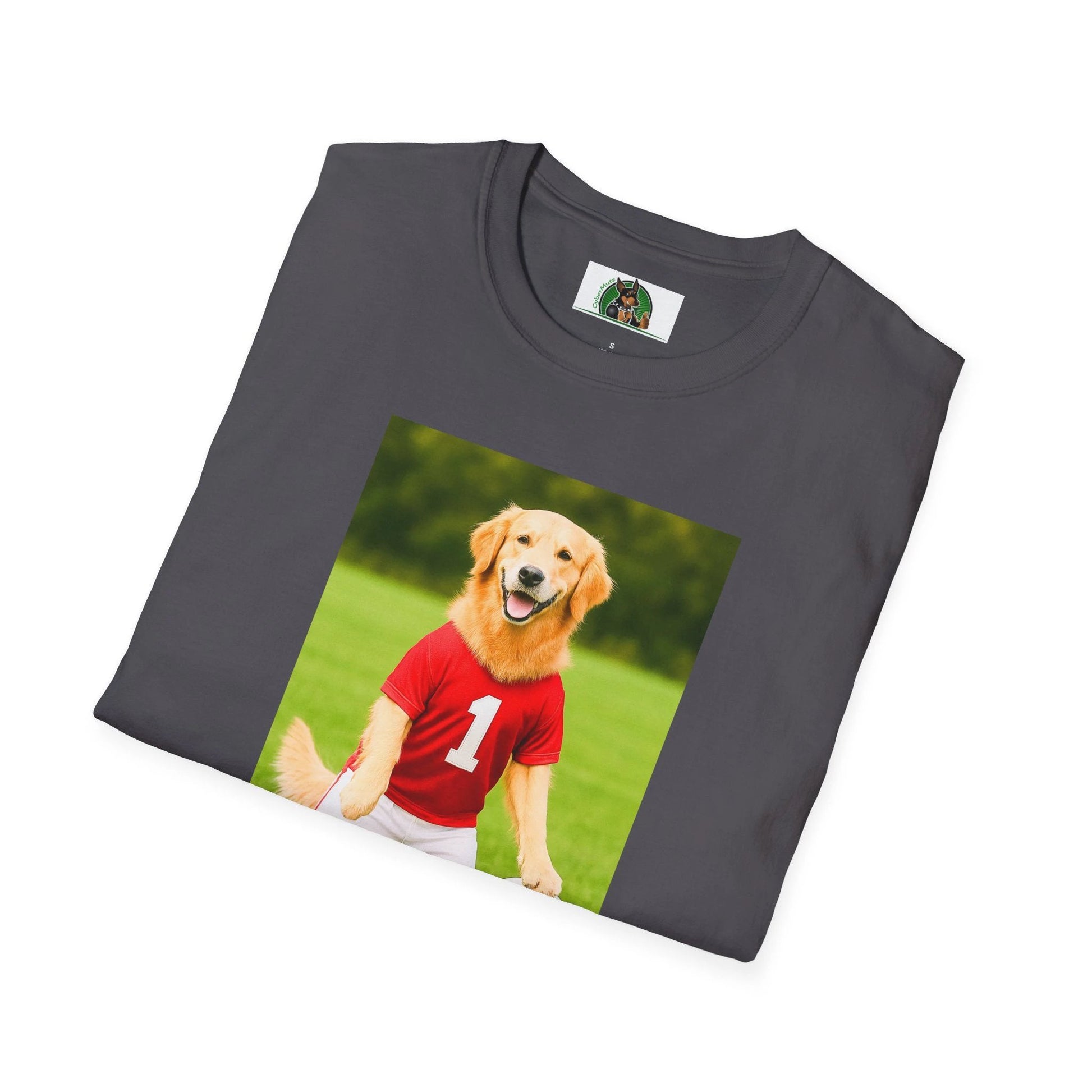 Golden Retriever Playing Soccer T-Shirt — Dog Soccer Tee Sports T-Shirt Printify