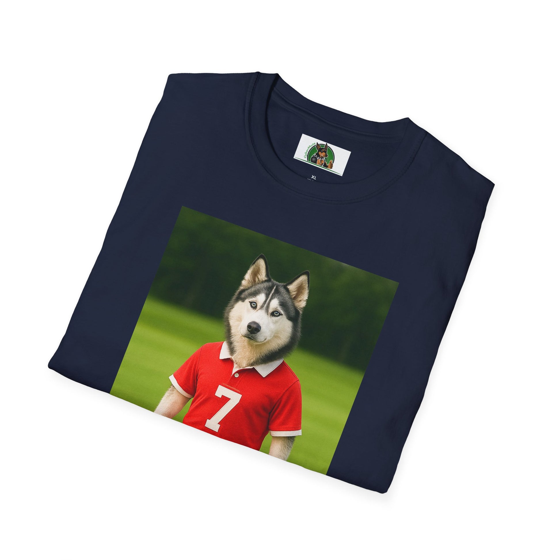 Husky Playing Golf T-Shirt — Sports Dog Tee T-Shirt Printify