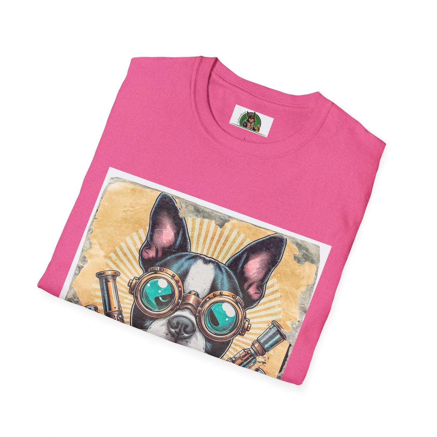 Boston Terrier Steampunk Dog Shirt T-Shirt Printify   