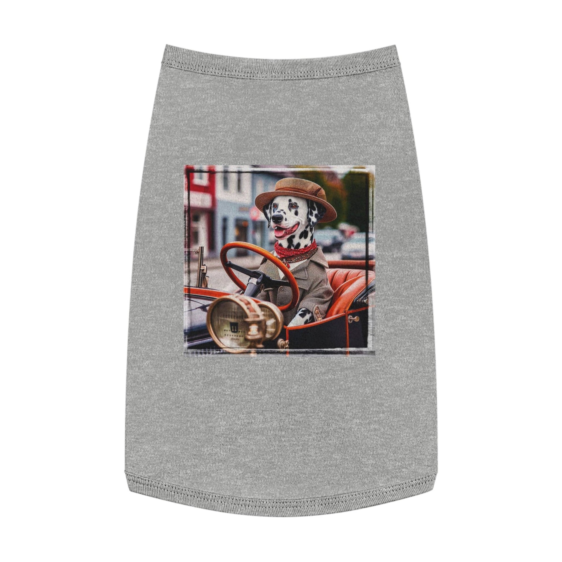 Pet Tank Top Dalmatian roaring 20s t shirt Pets Printify L Heather