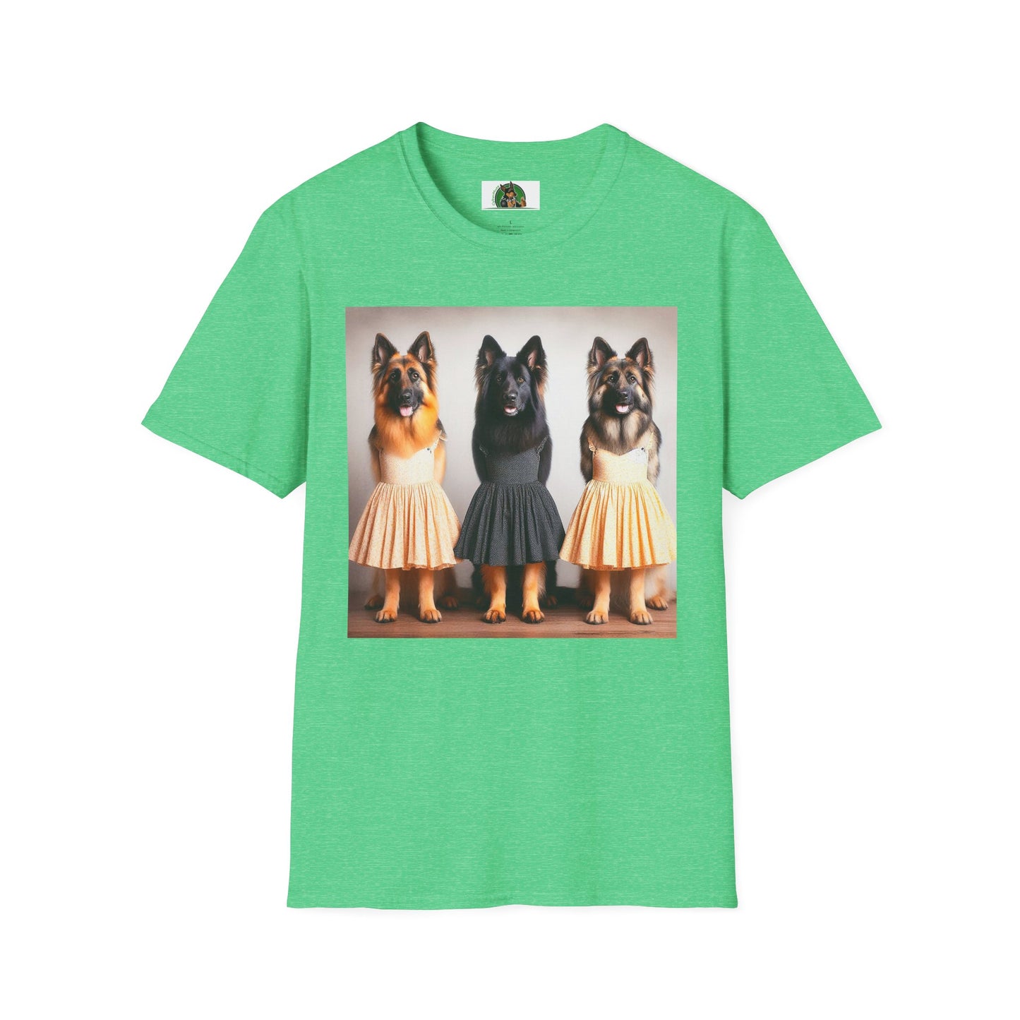 German Shepherd pretty ballerinas shirt T-Shirt Printify Heather Irish Green S