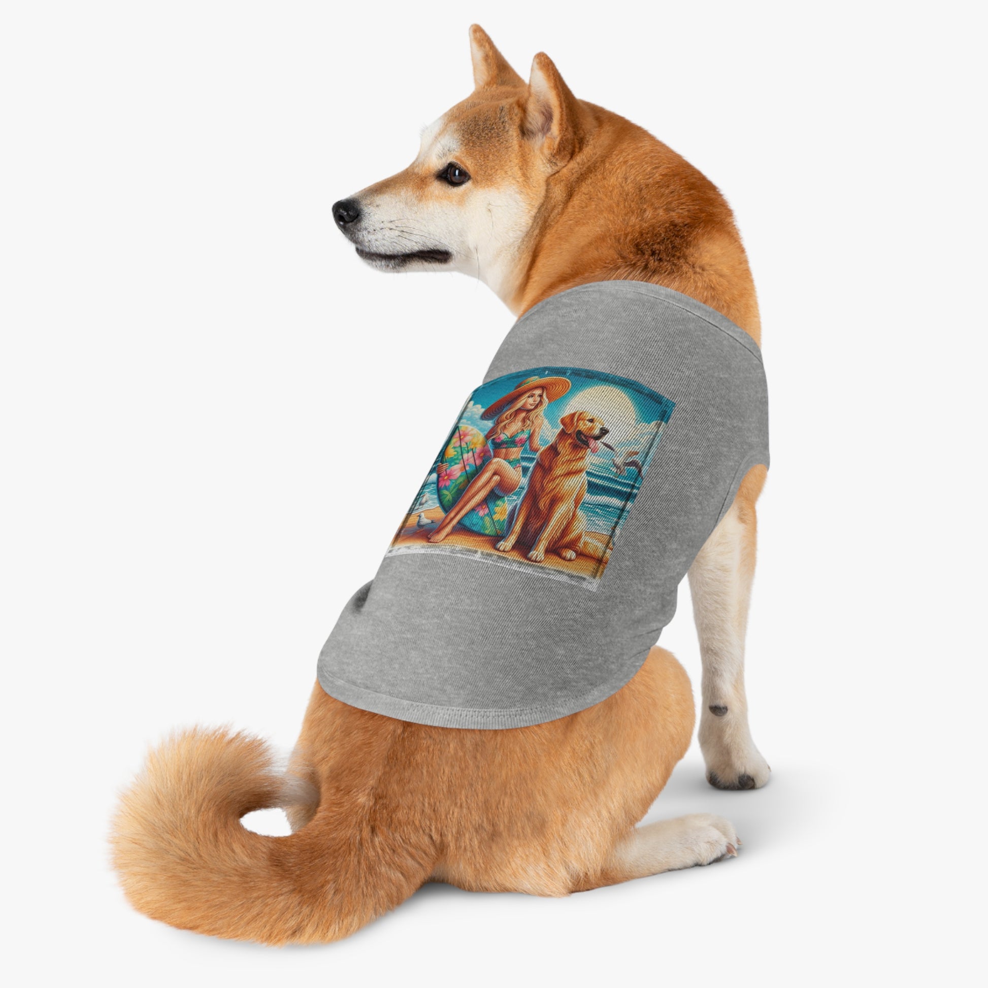 Golden Retriever pet tank top Pets Printify   