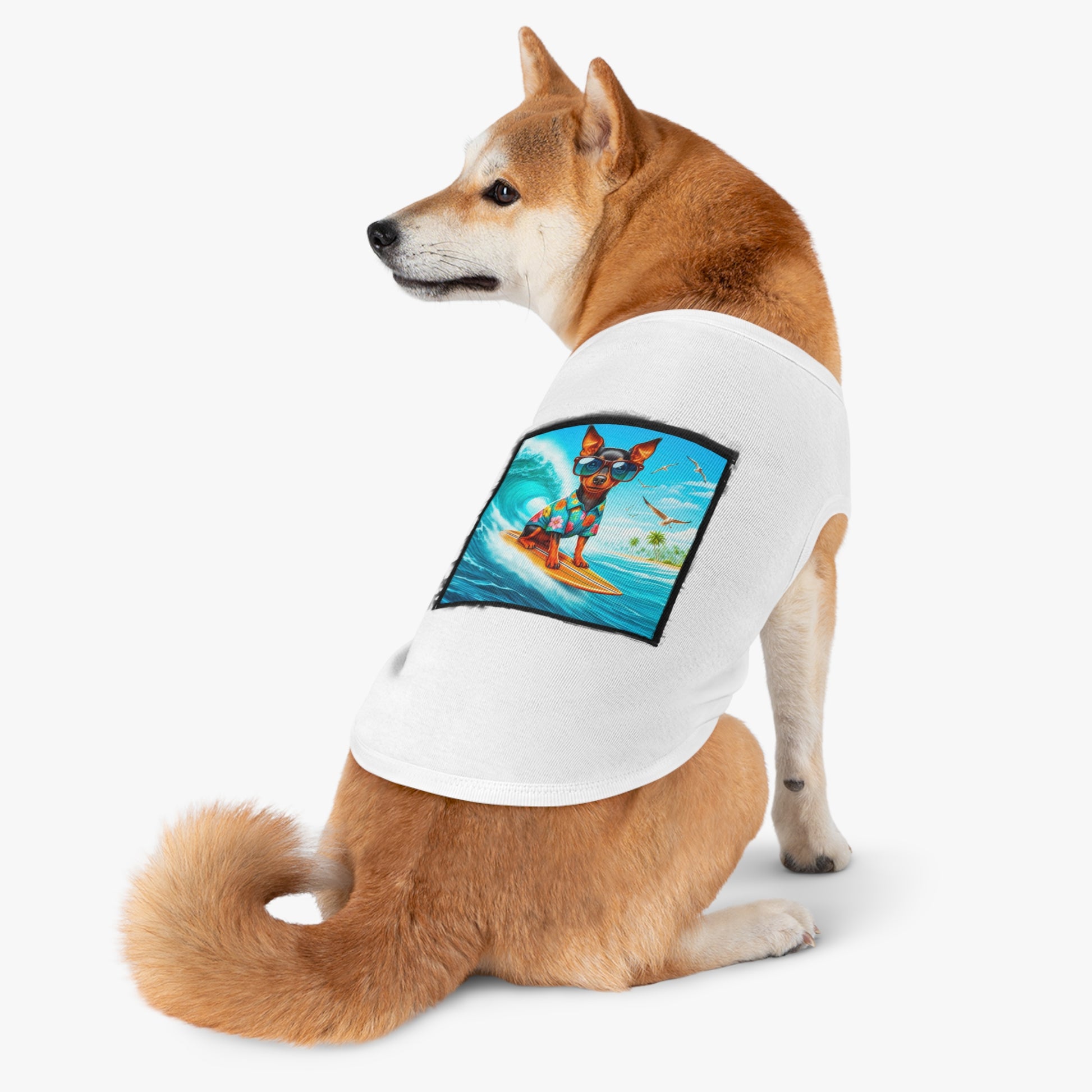 Dog Tank Top - Min Pin Tank Tops Pets Printify   