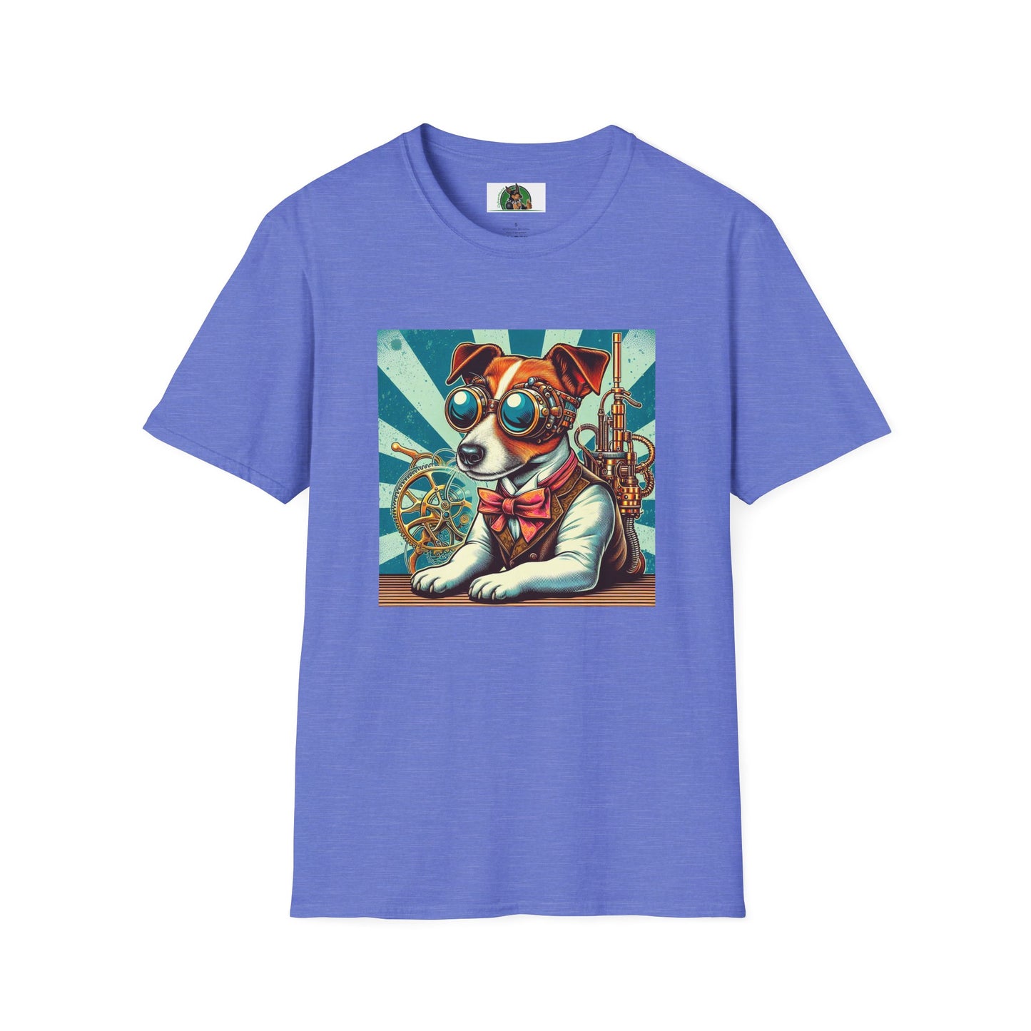 Jack Russell Steampunk Working T-Shirt Printify S Heather Royal