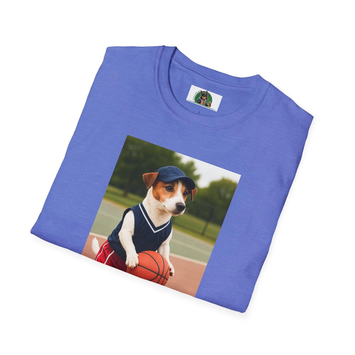Jack Russell Basketball T-Shirt — Sports Dog Tee for Dog Lovers by Printify