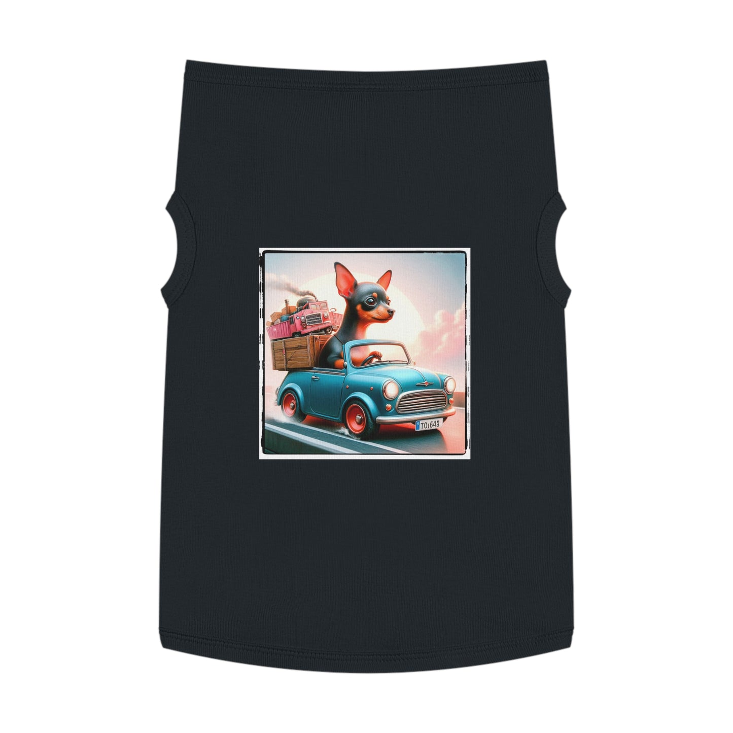 Wacky Dog Tank Top - Min Pin Tank Tops Pets Printify   