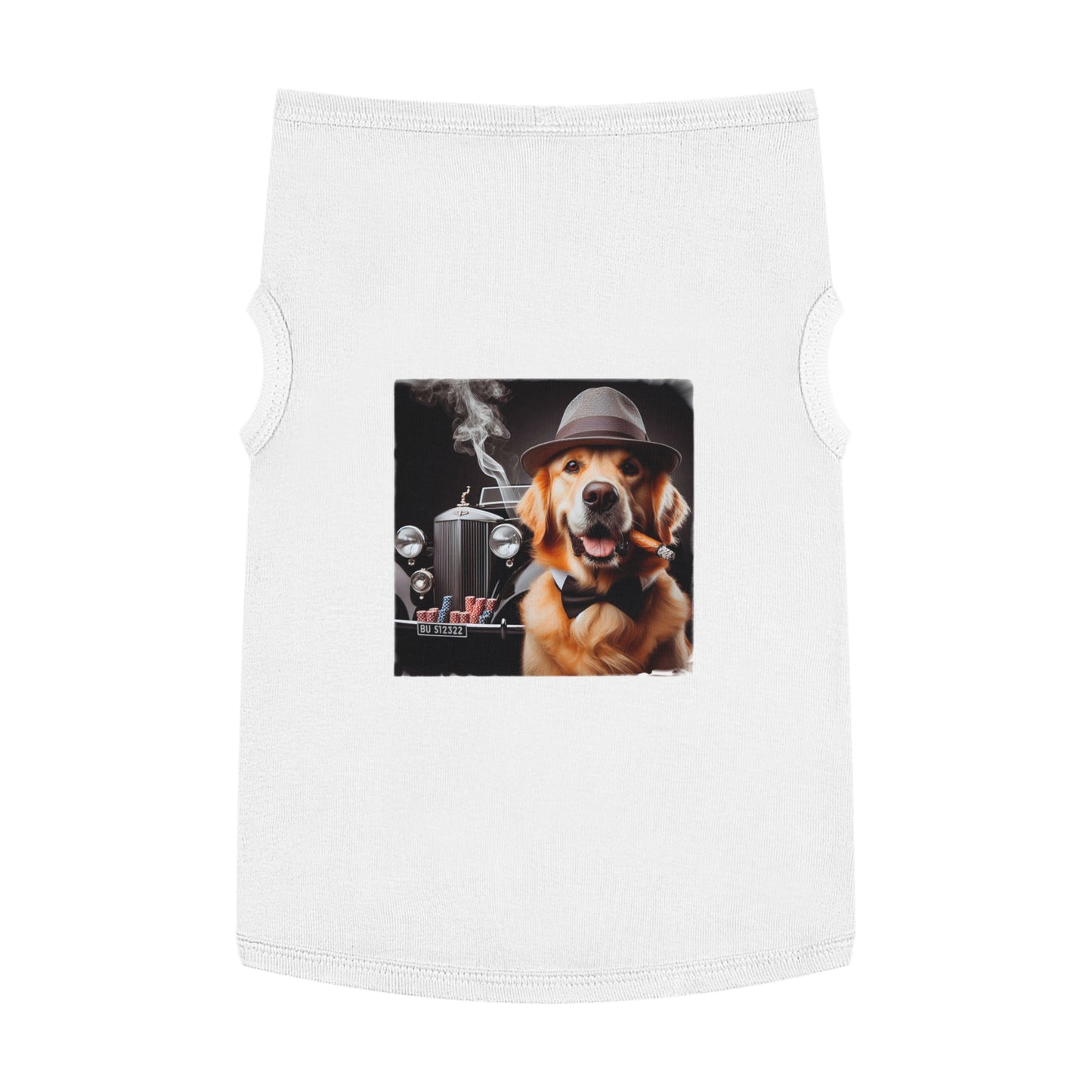 Golden Retriever pet tank top Pets Printify XL White 