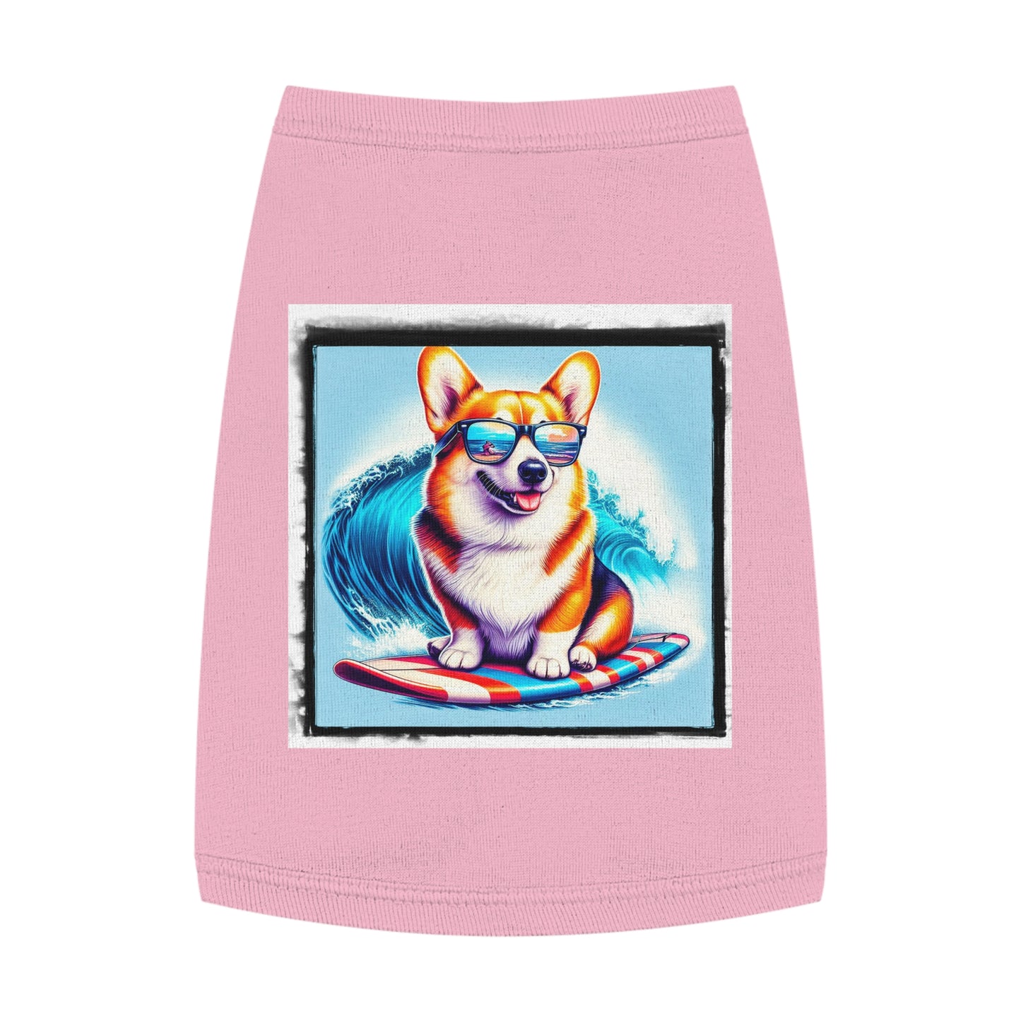 Pembroke Welsh Corgi Hawaiian surfer shirt Pets Printify M Pink