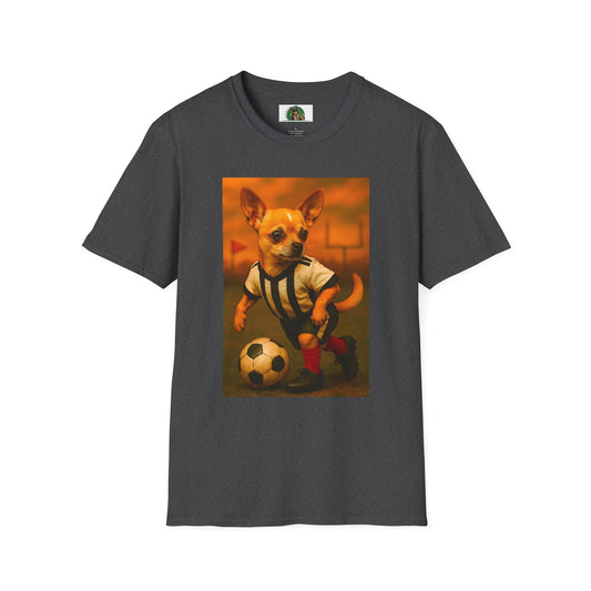 Chihuahua Soccer T-Shirt Sports T-Shirt Printify Dark Heather XS