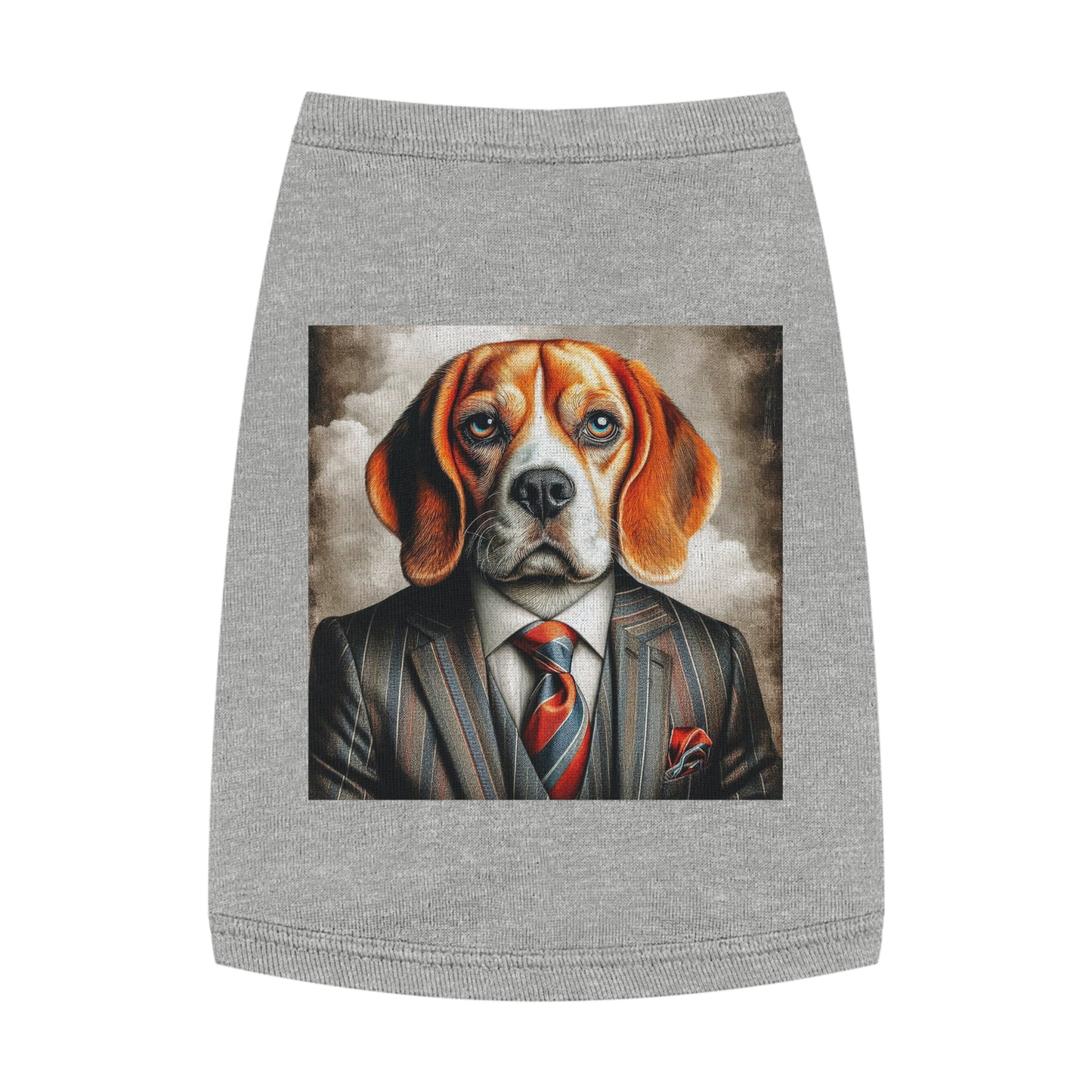 Pet Tank Top Beagle Dog In Suit Pets Printify M Heather 