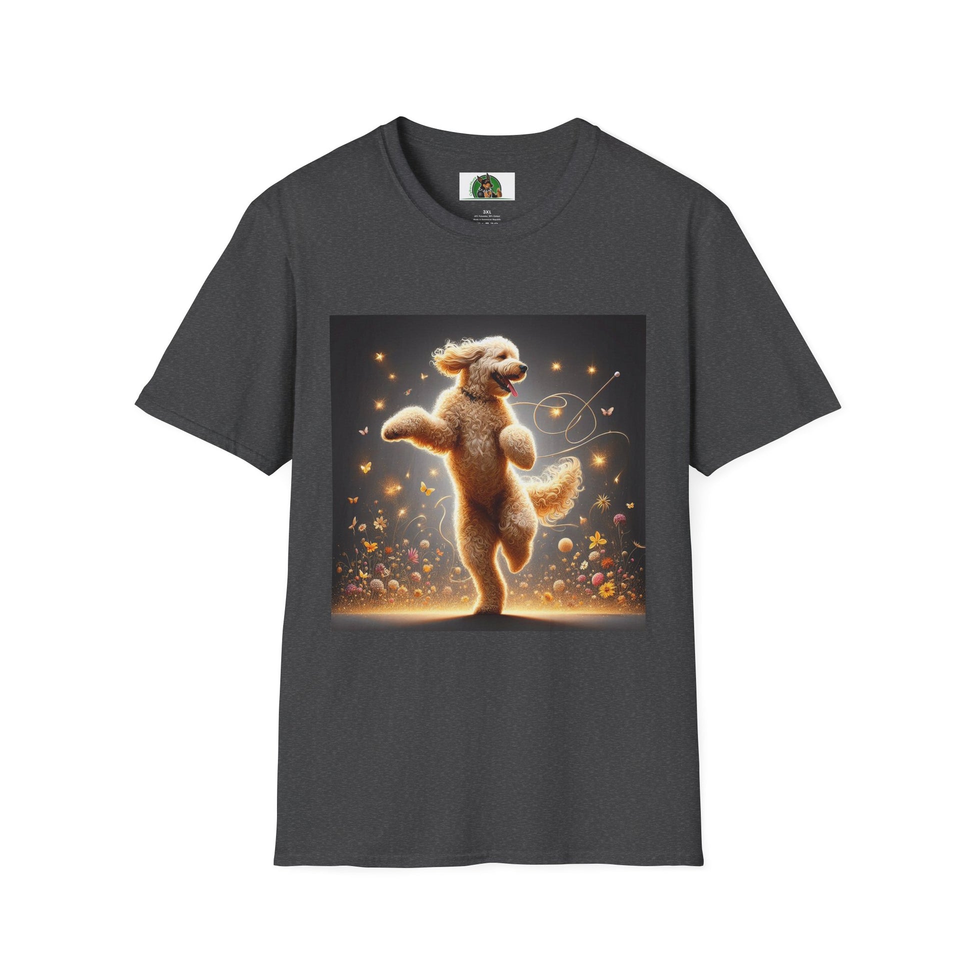 Dancing Golden Doodle T-Shirt T-Shirt Printify XS Dark Heather