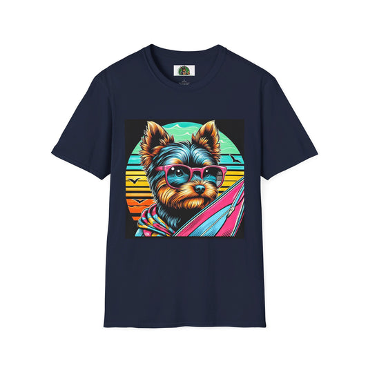 Yorkie T-Shirt Printify S Navy 