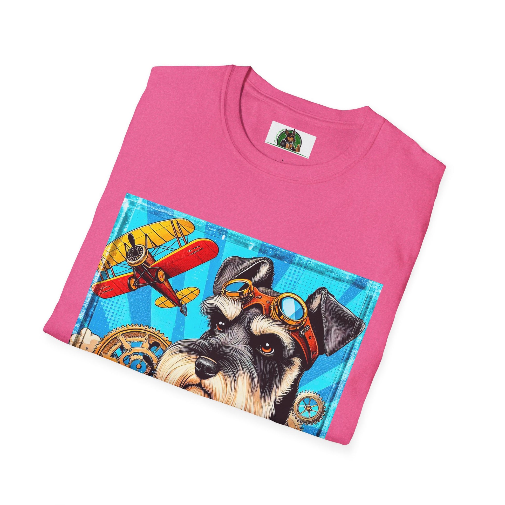 Schnauzer T-Shirt with Miniature Schnauzer Design T-Shirt Printify   