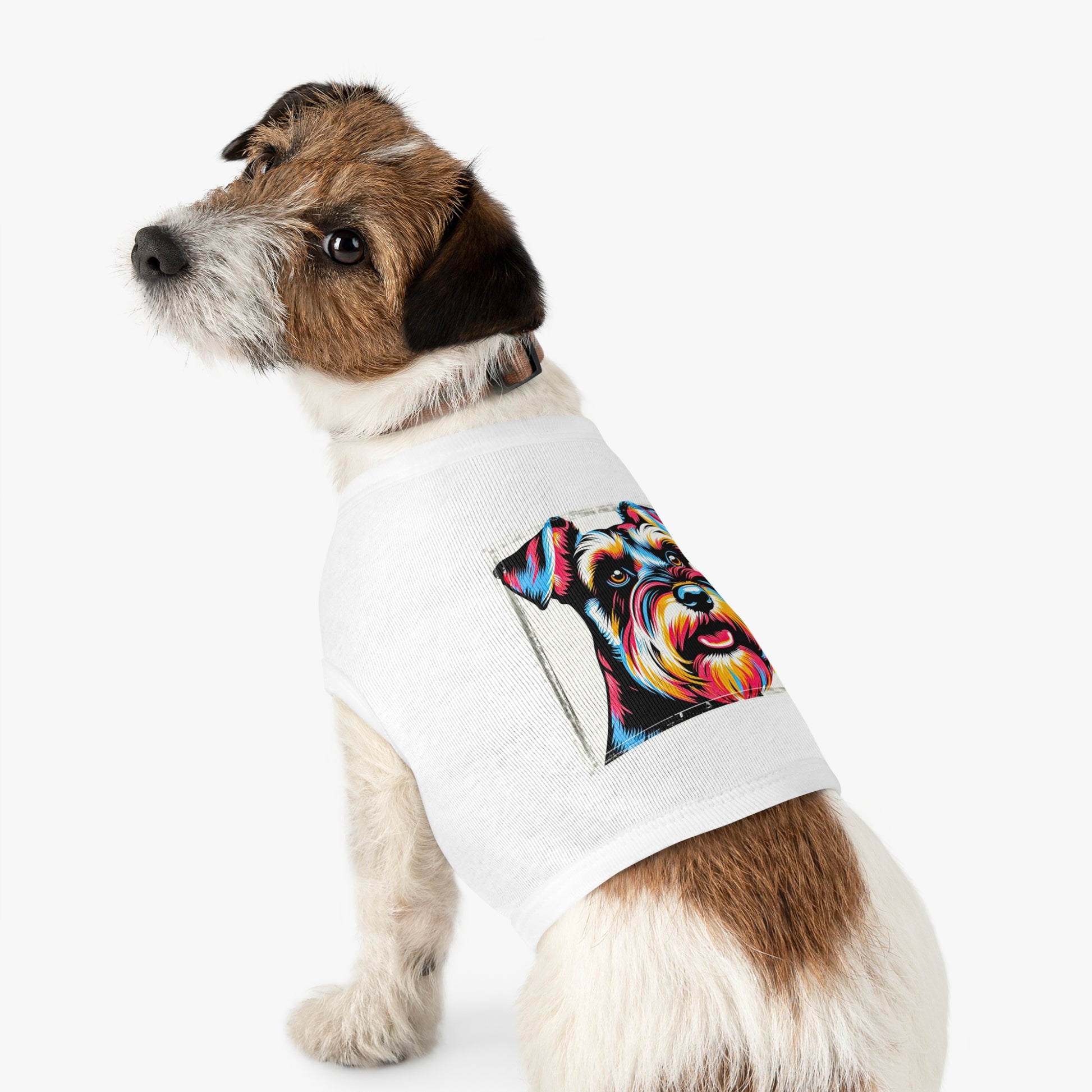 Miniature Schnauzer colorful puppy shirt Pets Printify