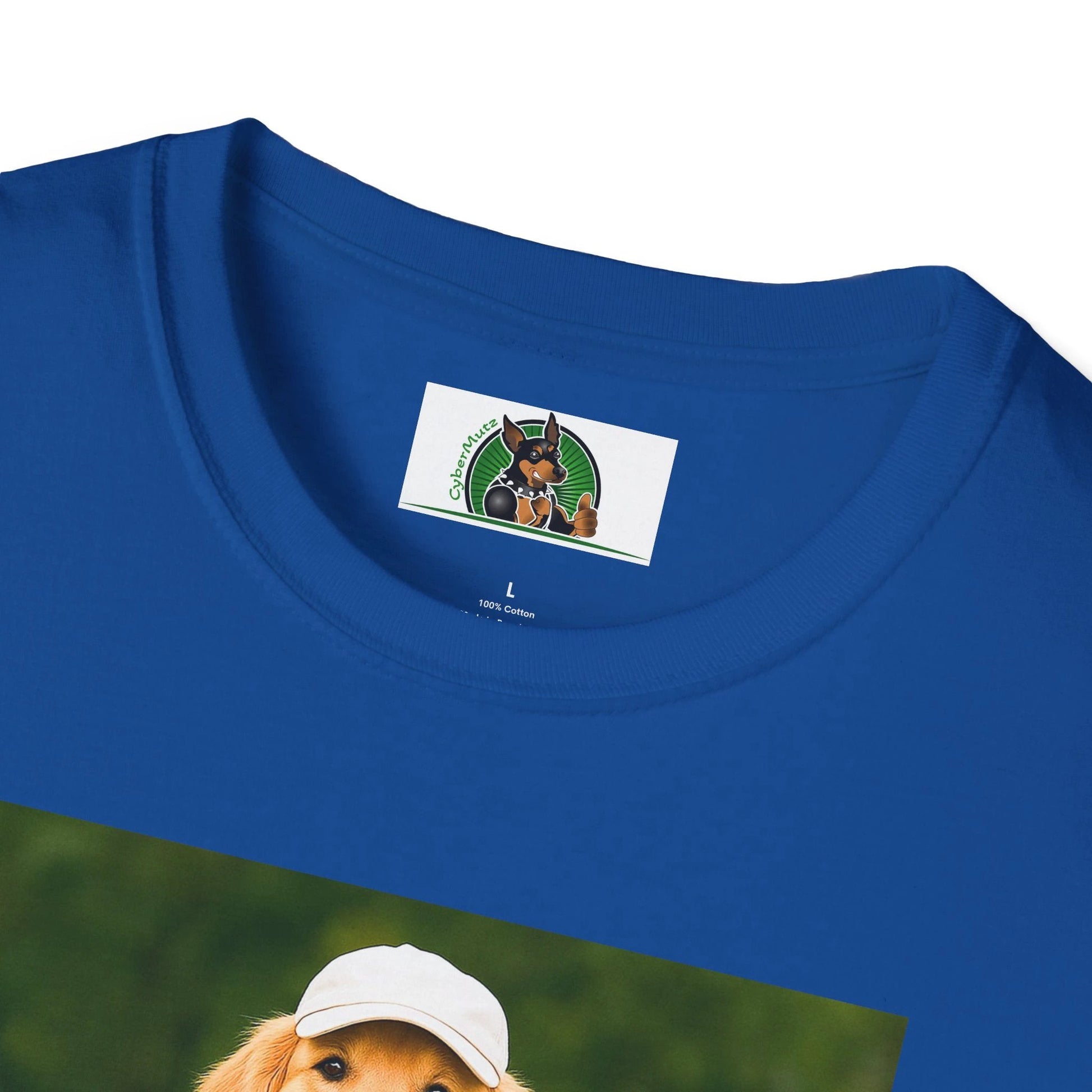Golden Retriever Playing Golf T-Shirt — Funny Dog Golfing Sports Tee T-Shirt Printify