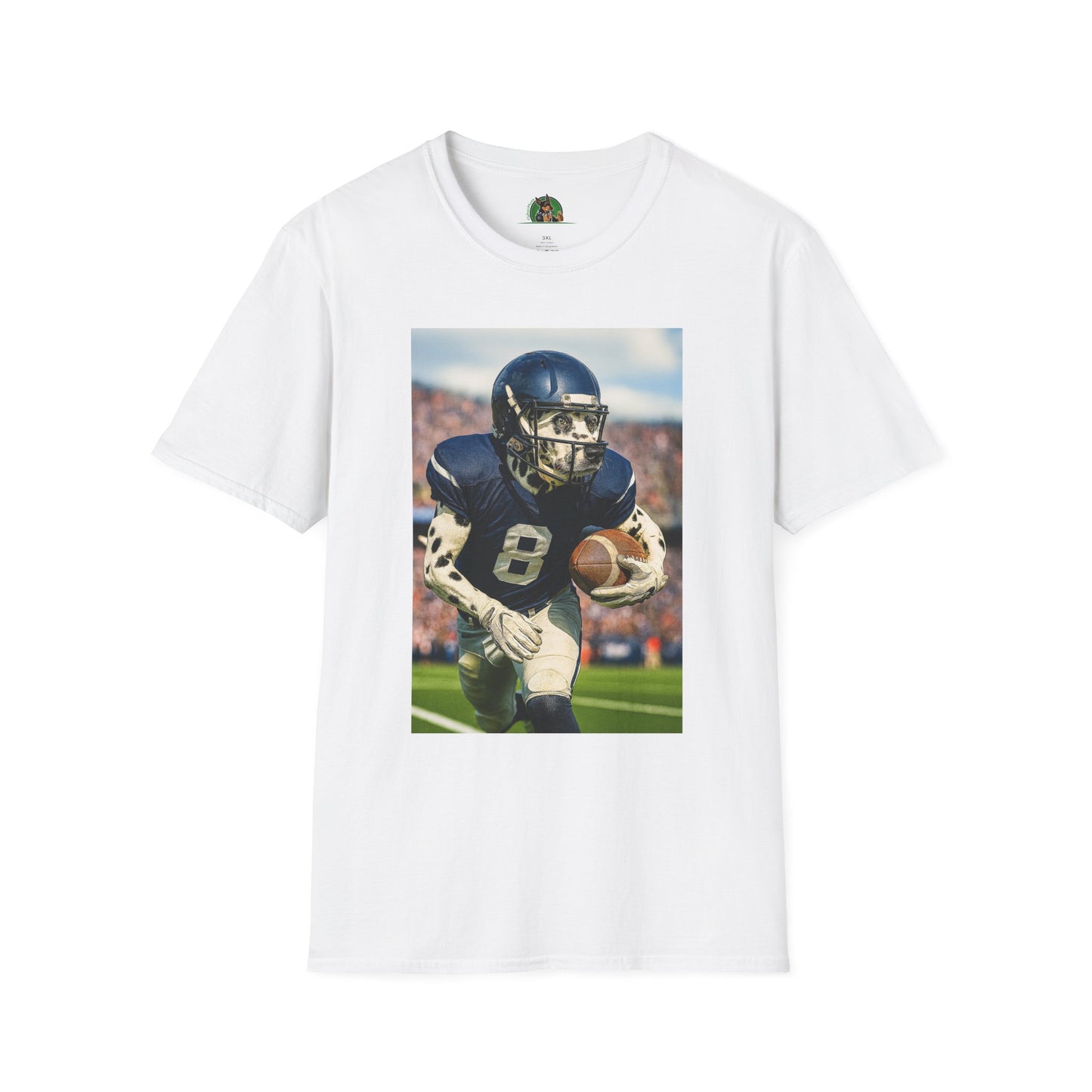 Football Dalmatian Sports T-Shirt T-Shirt Printify White XS
