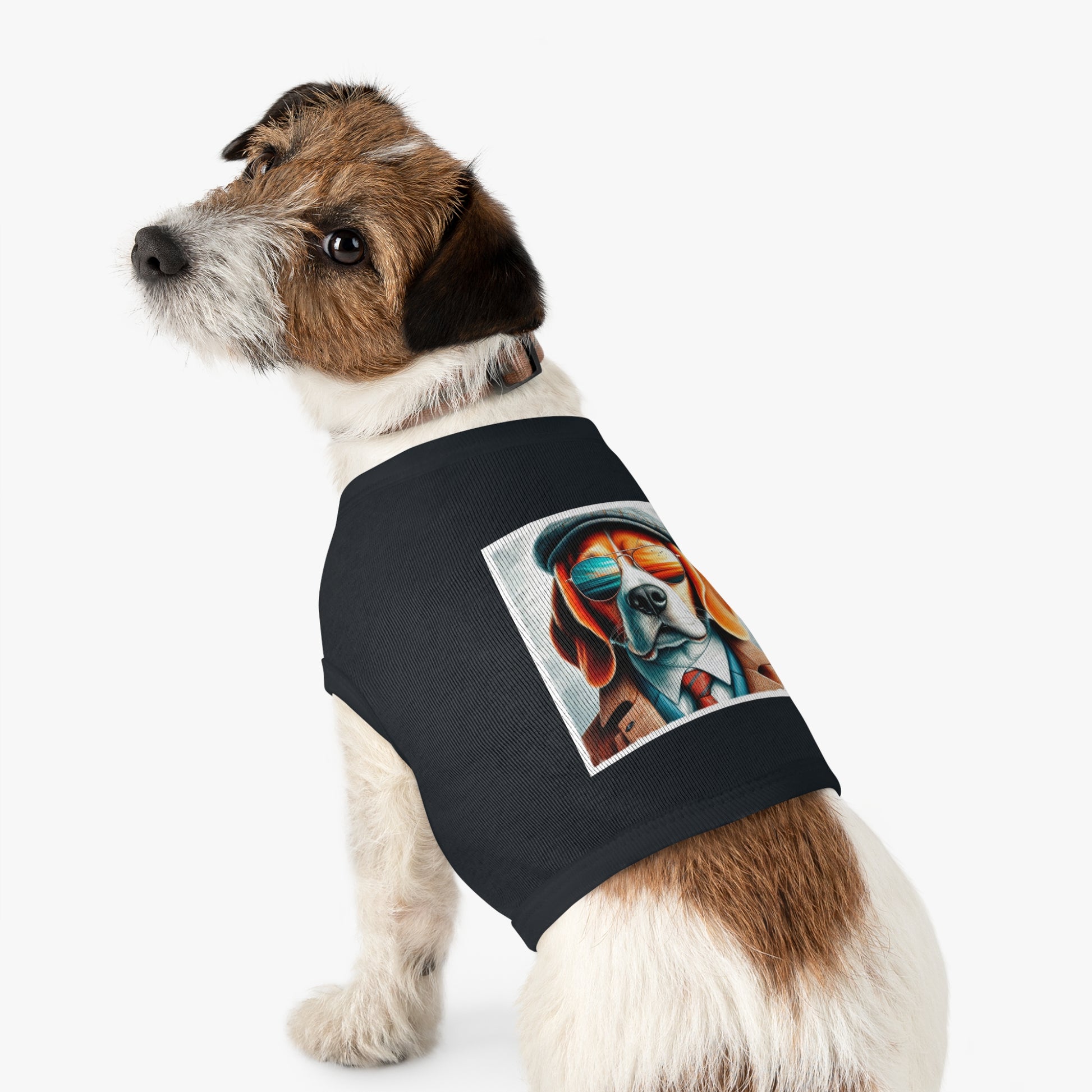 Pet Tank Top Beagle Dog Wearing Jacket And Hat Pets Printify   