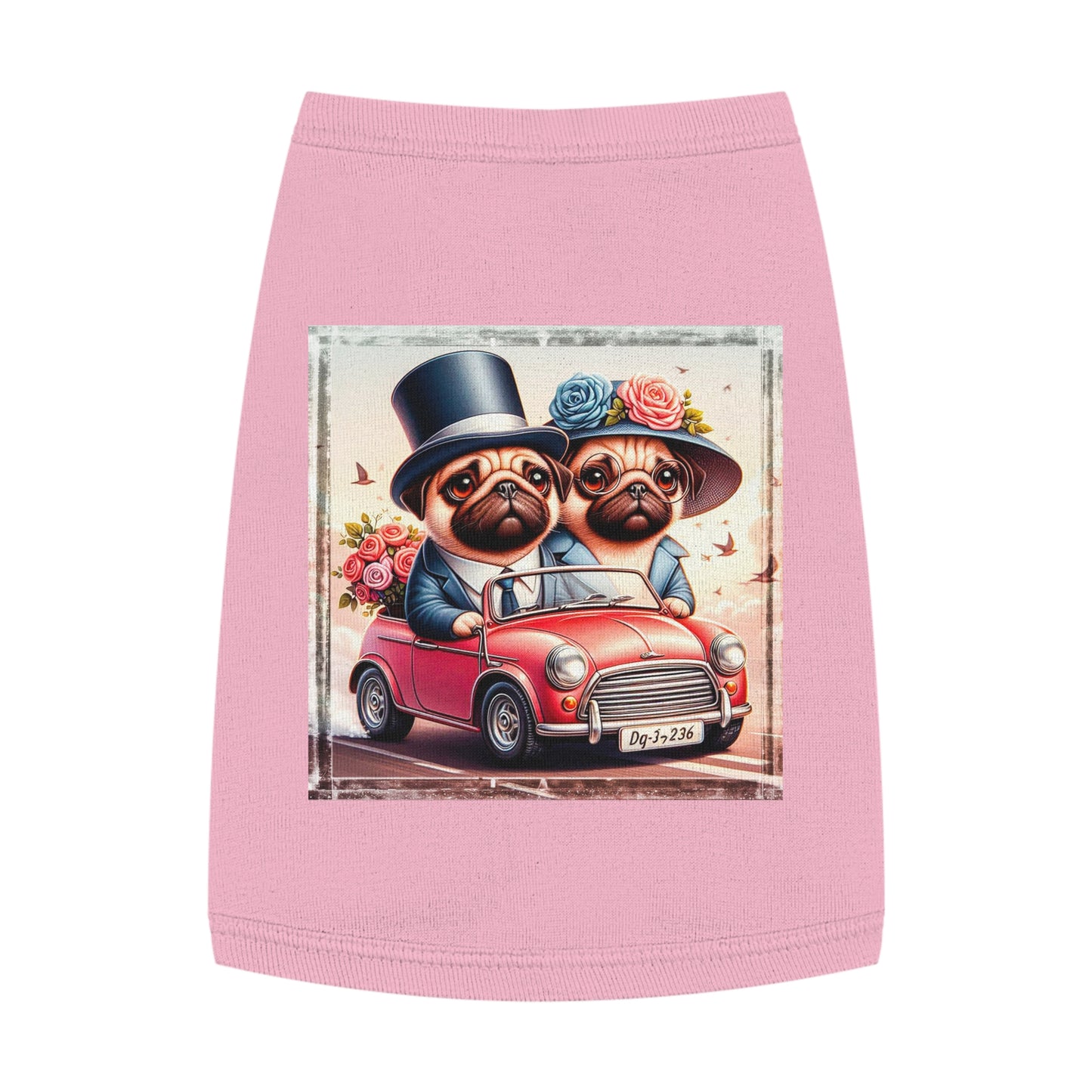 Wacky Pet Tank Top Pug Pets Printify M Pink 