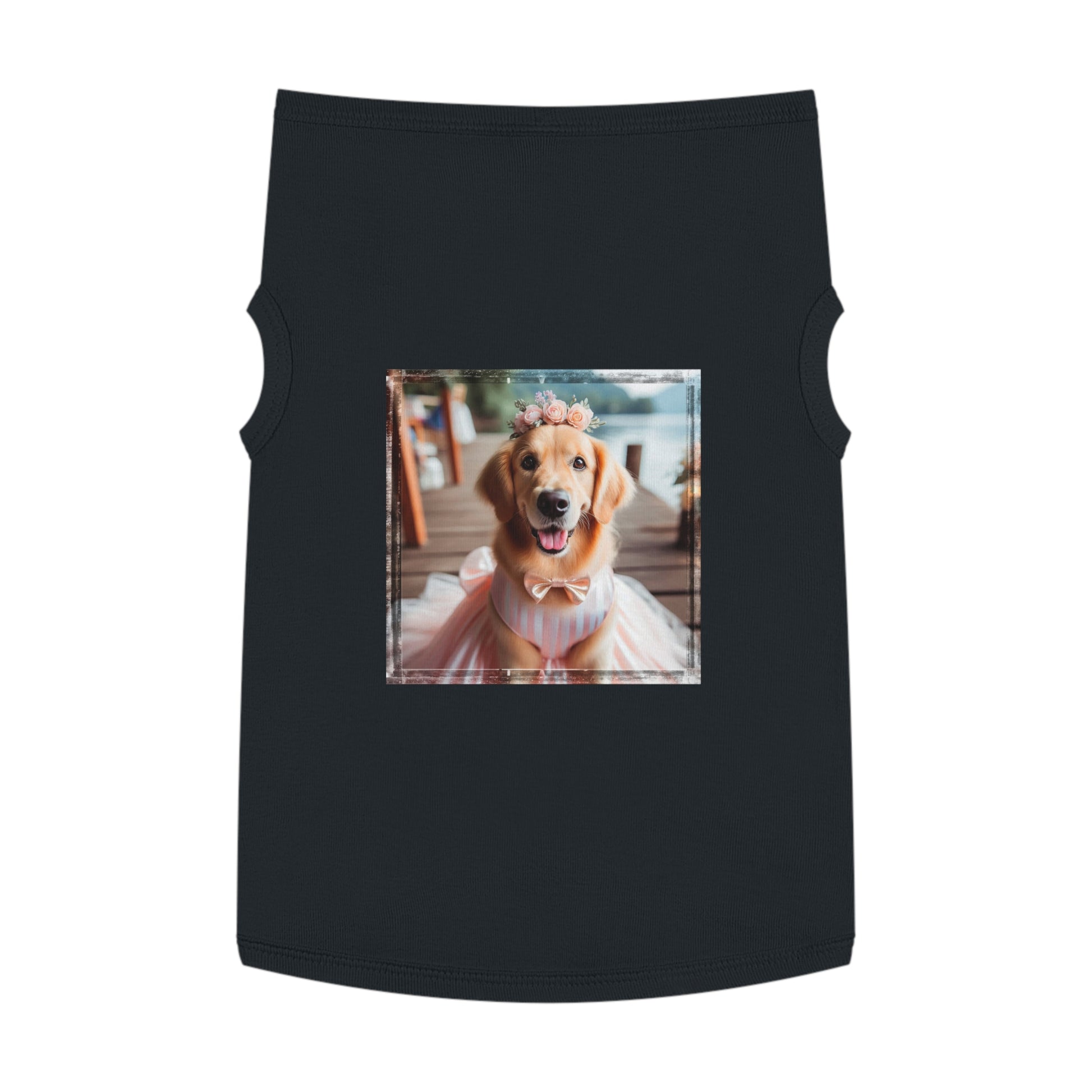 Golden Retriever pet tank top Pets Printify   