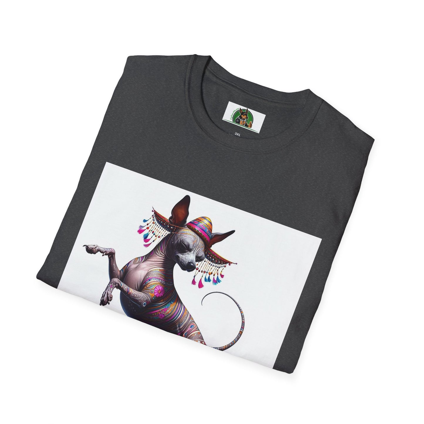 Mexican Hairless Dancing Dog T-Shirt T-Shirt Printify