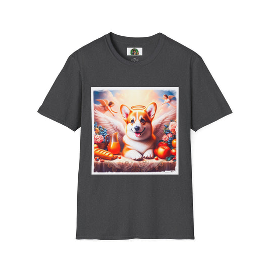 Pembroke Welsh Corgi white Angel shirt T-Shirt Printify XS Dark Heather