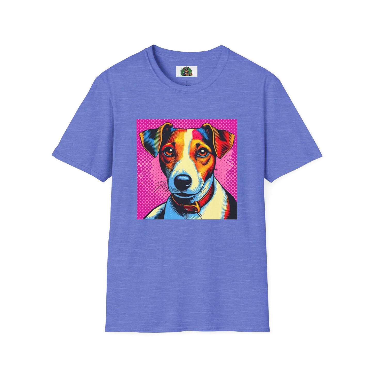 Jack Russell Pink Pop Art T-Shirt Printify S Heather Royal