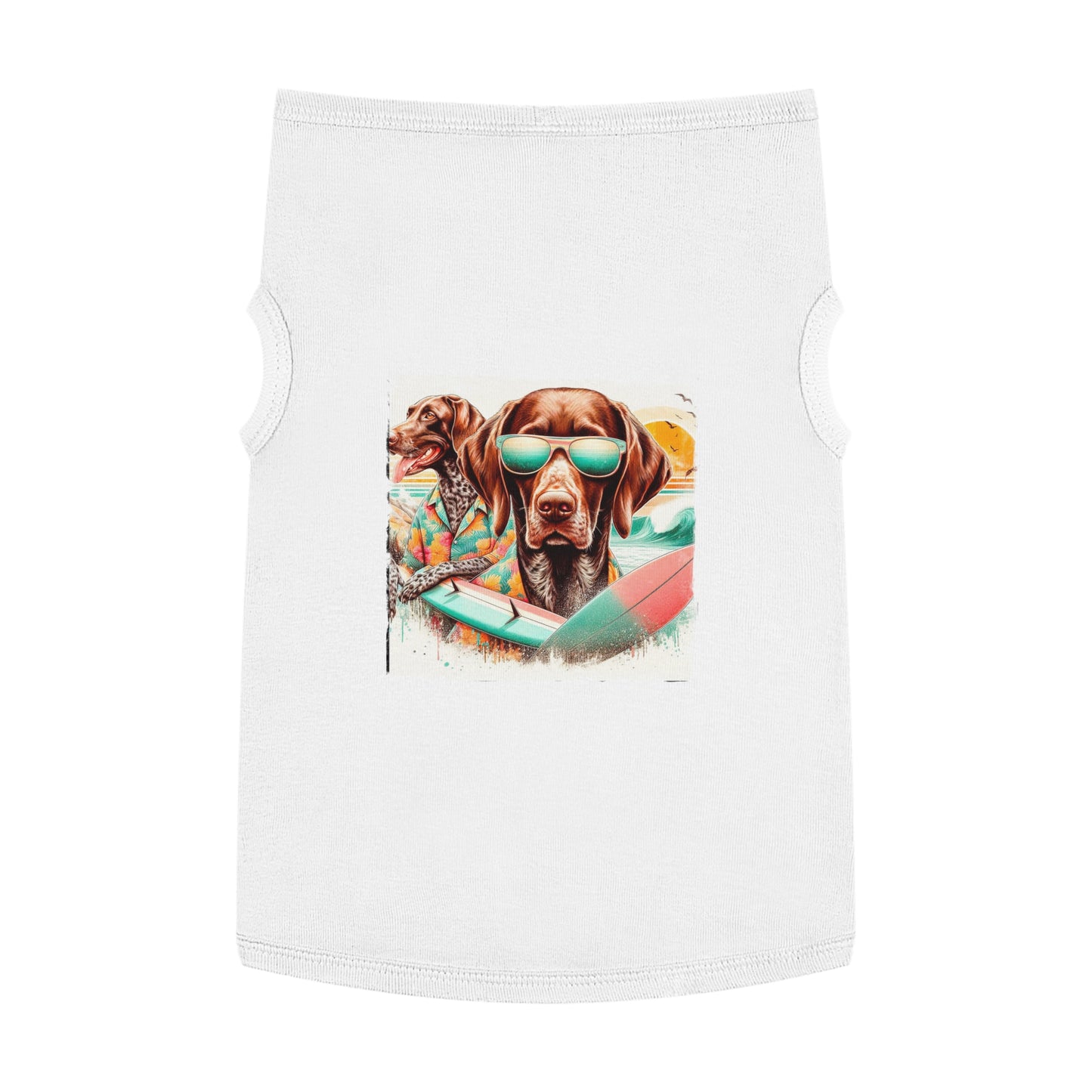 Pet Tank Top German Shorthaired Pointer Pets Printify XL White 