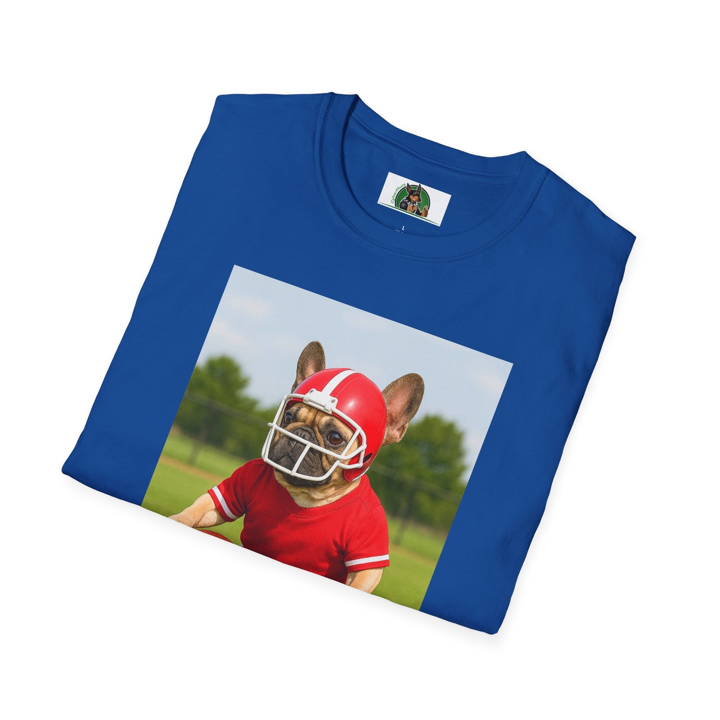 Sports Football French Bulldog T-Shirt T-Shirt Printify