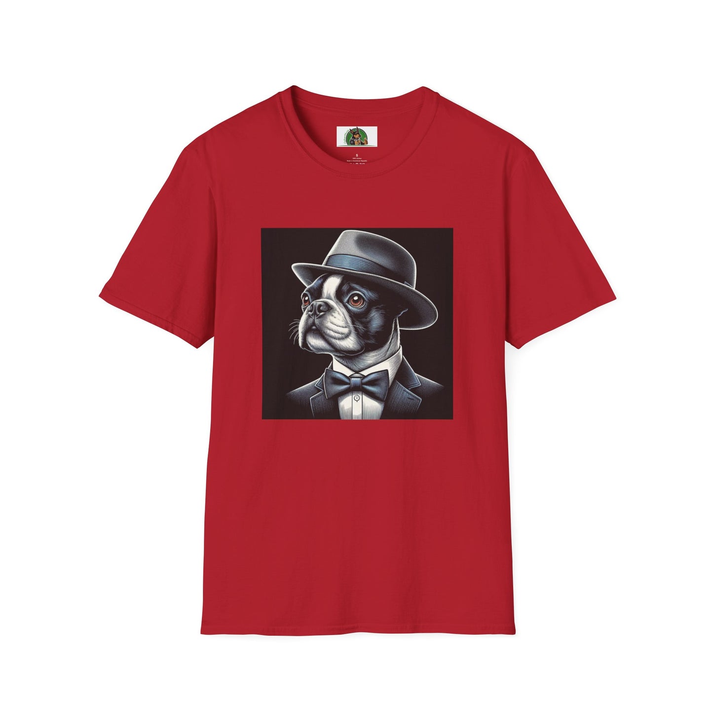 Boston Terrier T-Shirt Printify S Cherry Red 