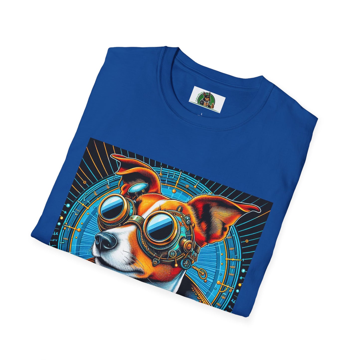 Jack Russell Blue Steampunk Dog T-Shirt Printify