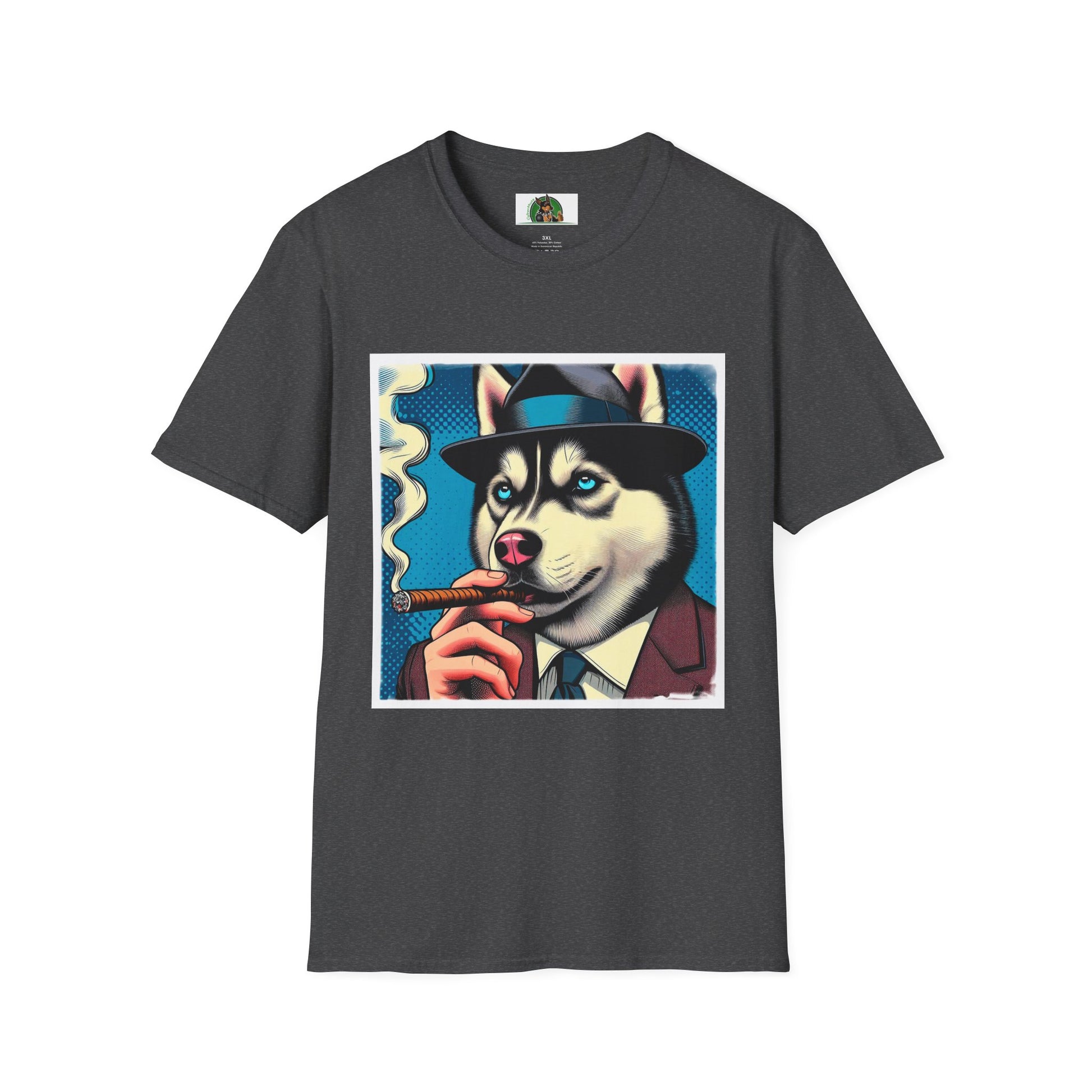 Husky T-Shirt Printify XS Dark Heather 