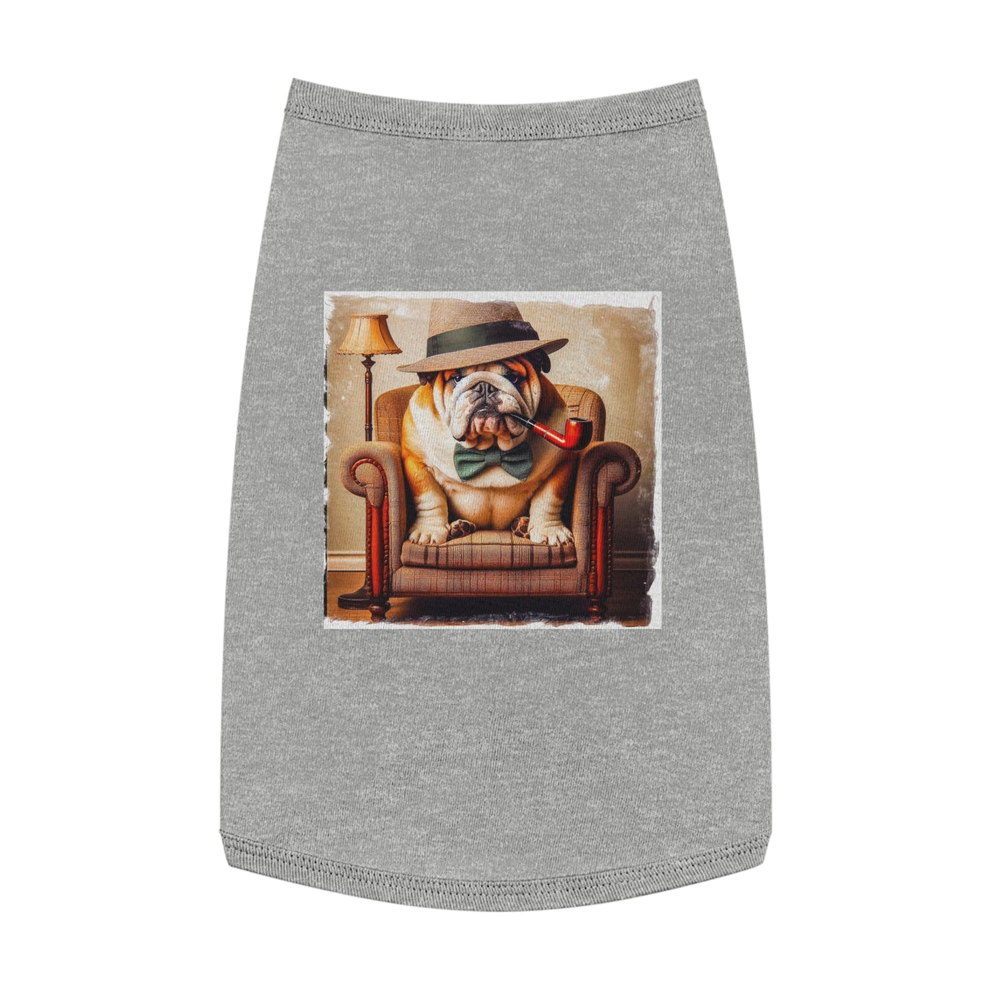 Pet Tank Top Bulldog Pets Printify L Heather 