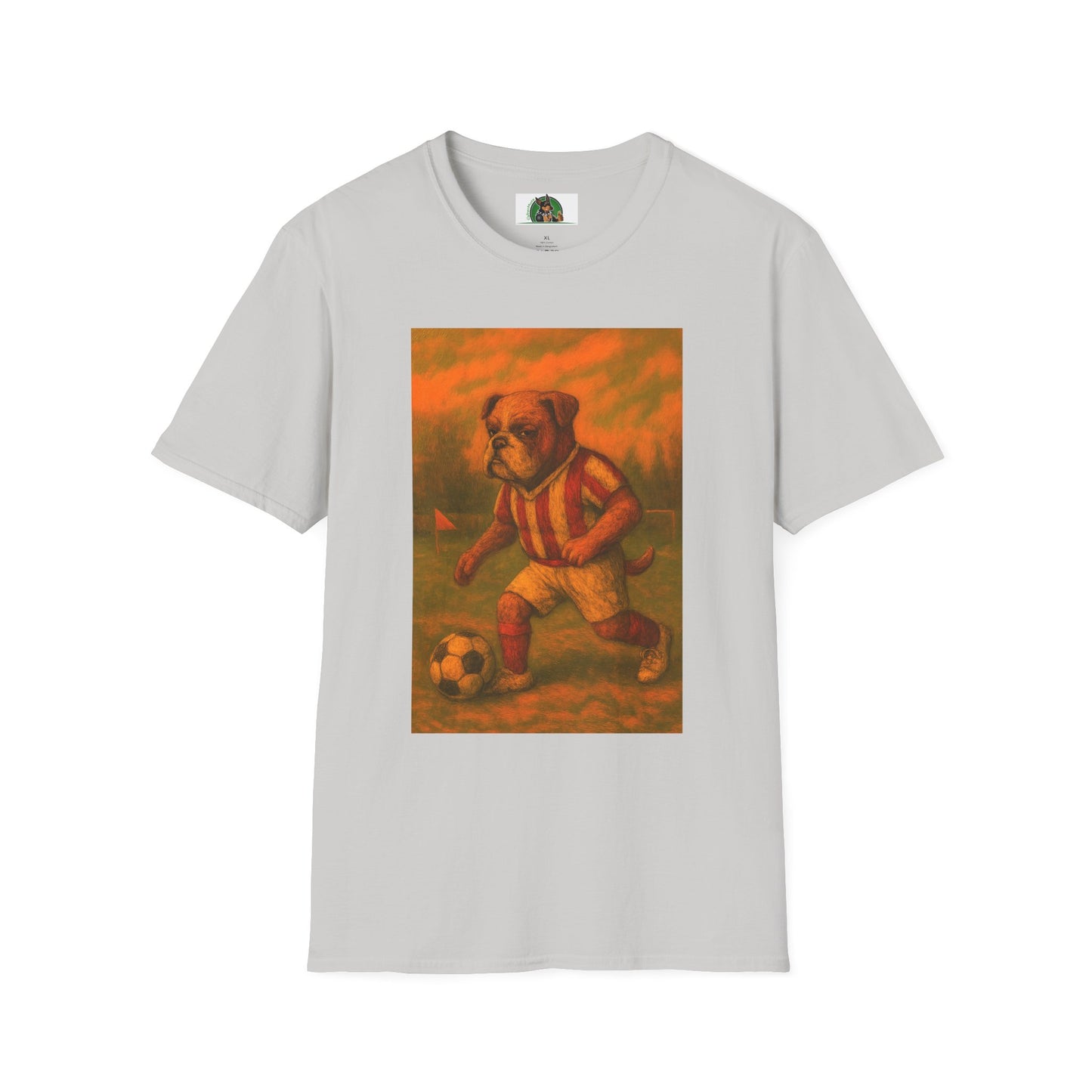 Bulldog Soccer T-Shirt - Unisex Sports Tee T-Shirt Printify Ice Grey S