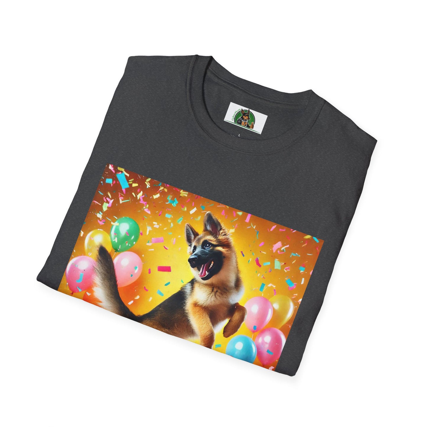 German Shepherd T-Shirt - Dancing Dog Design T-Shirt Printify