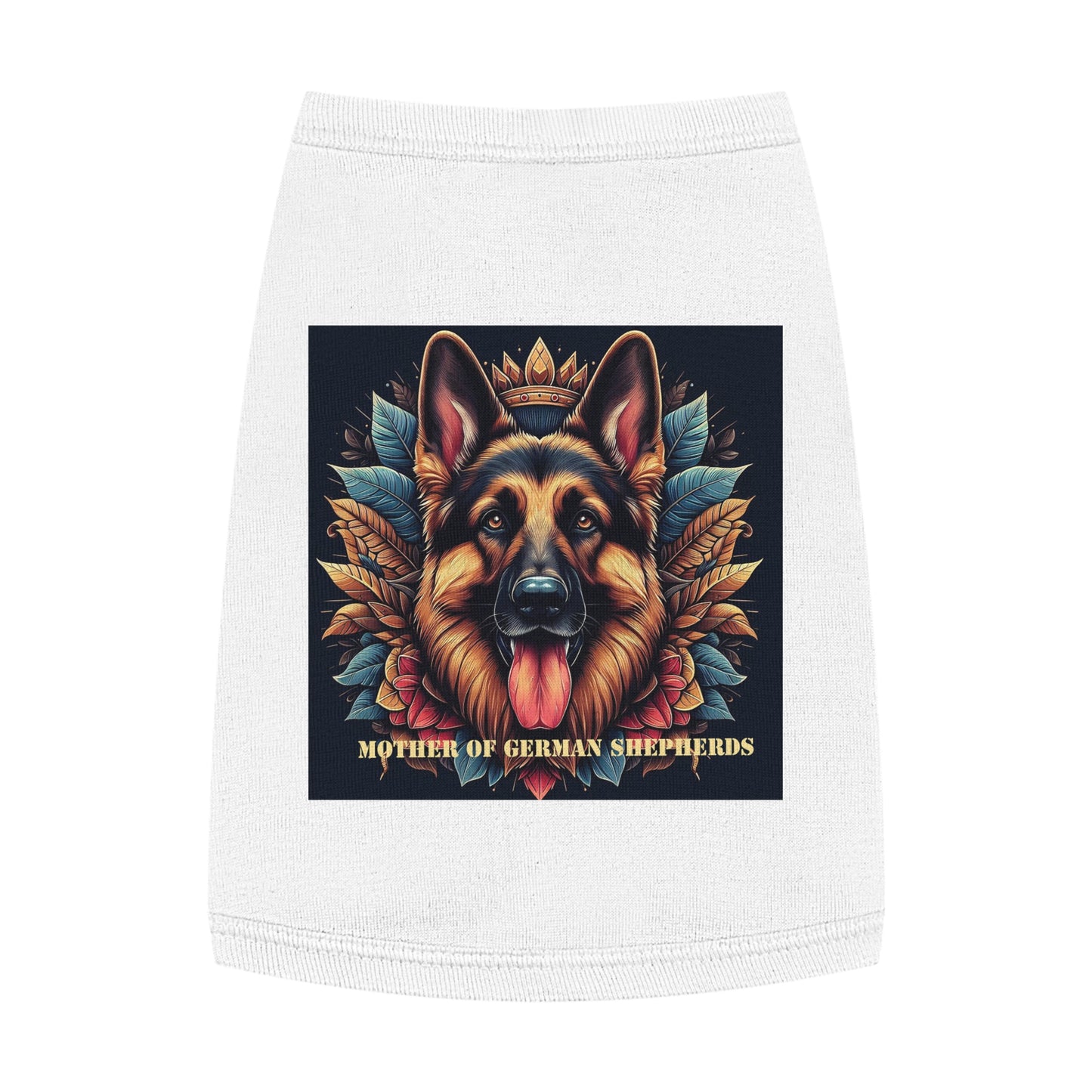 Pet Tank Top German Shepherd Pets Printify M White 