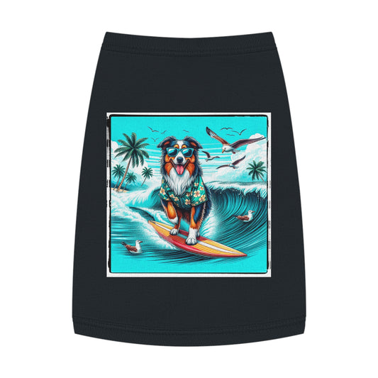 Pet Tank Top Australian Shepherd Pets Printify M Black 