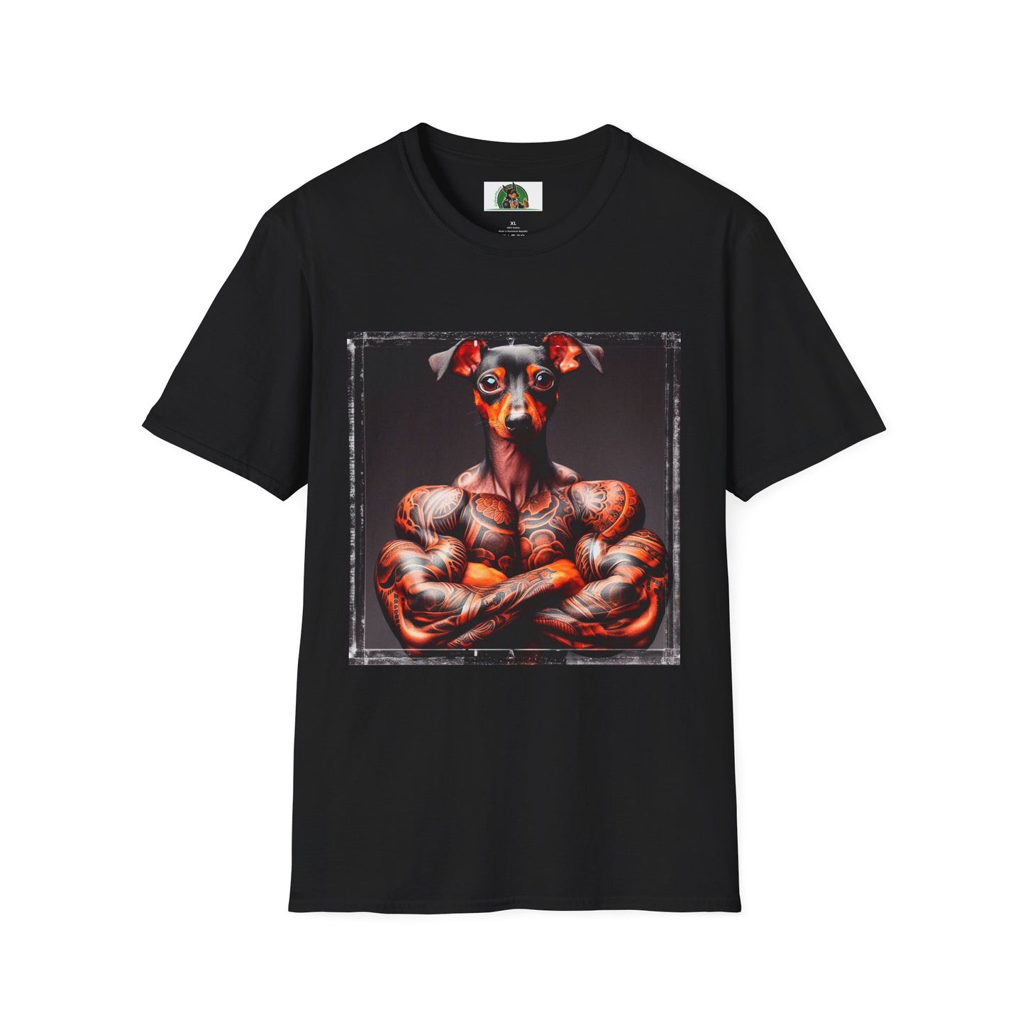 Min Pin T-Shirt T-Shirt Printify XS Black 