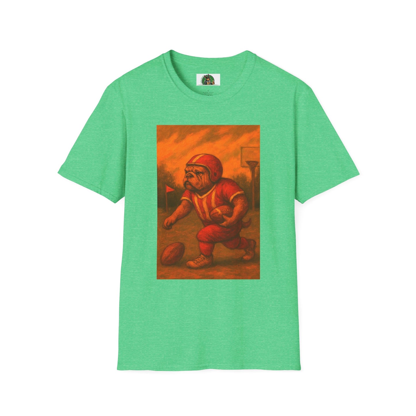 Bulldog Sports Football T-Shirt T-Shirt Printify Heather Irish Green S