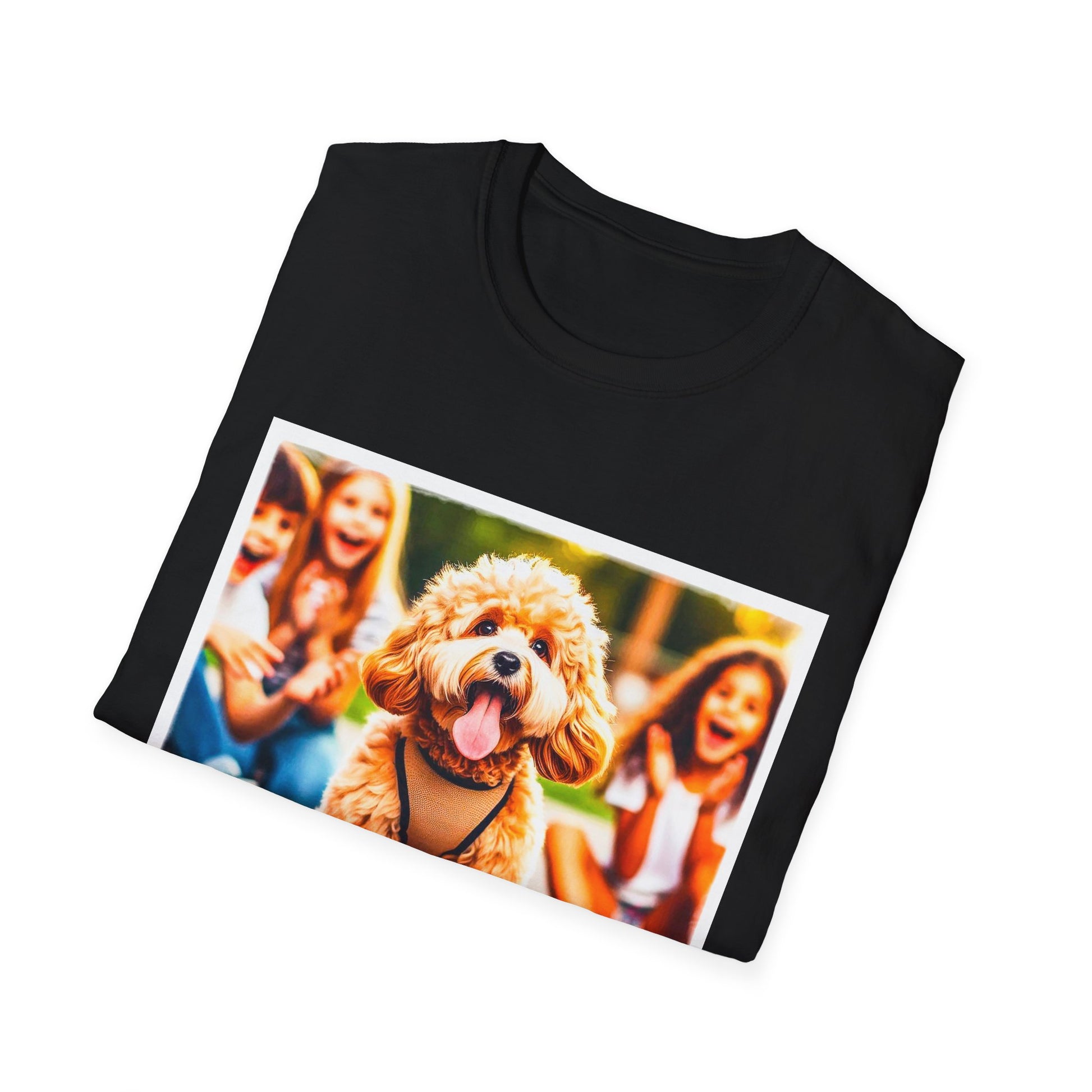 CockerPoo happy riding t shirt T-Shirt Printify