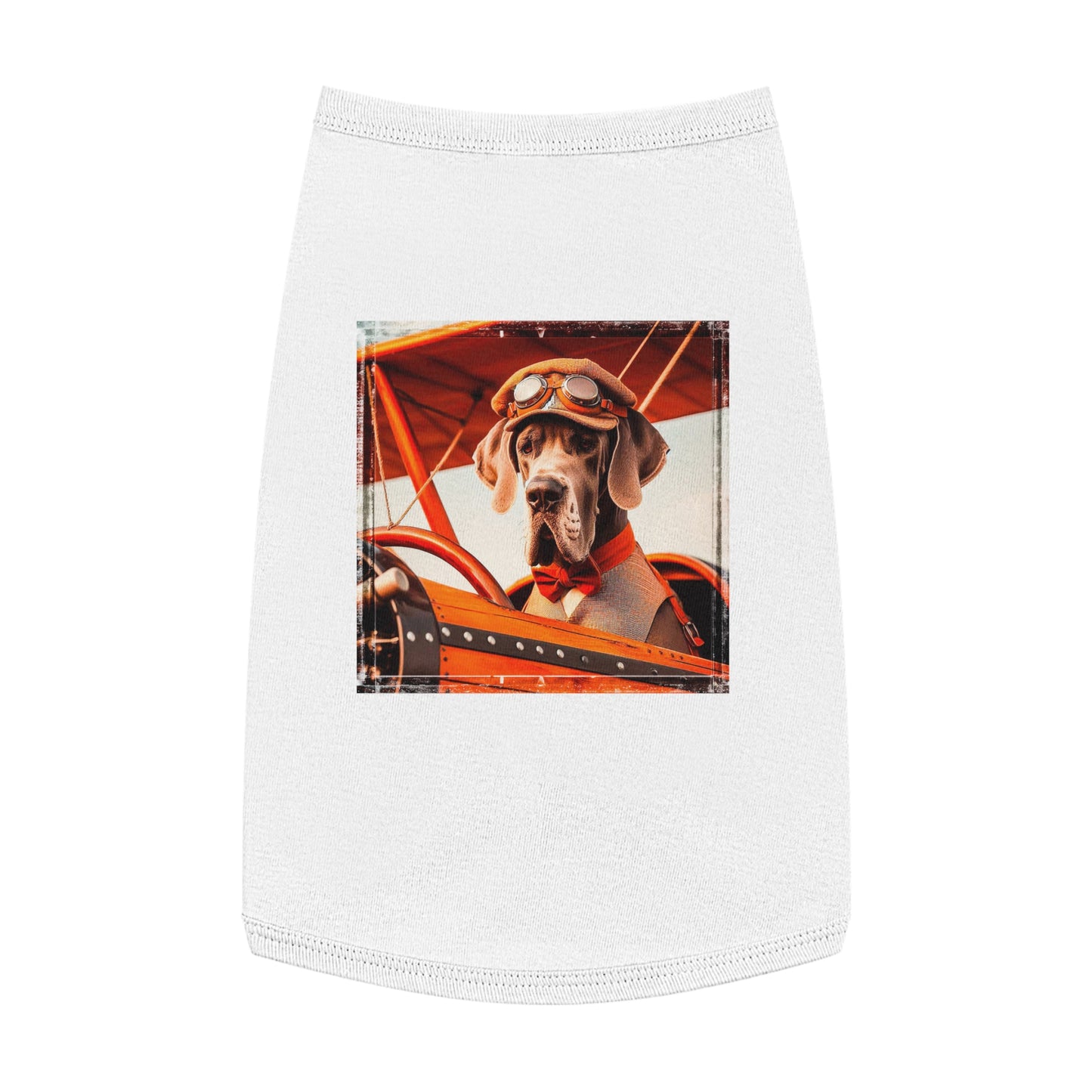 Pet Tank Top Great Dane Pets Printify L White 