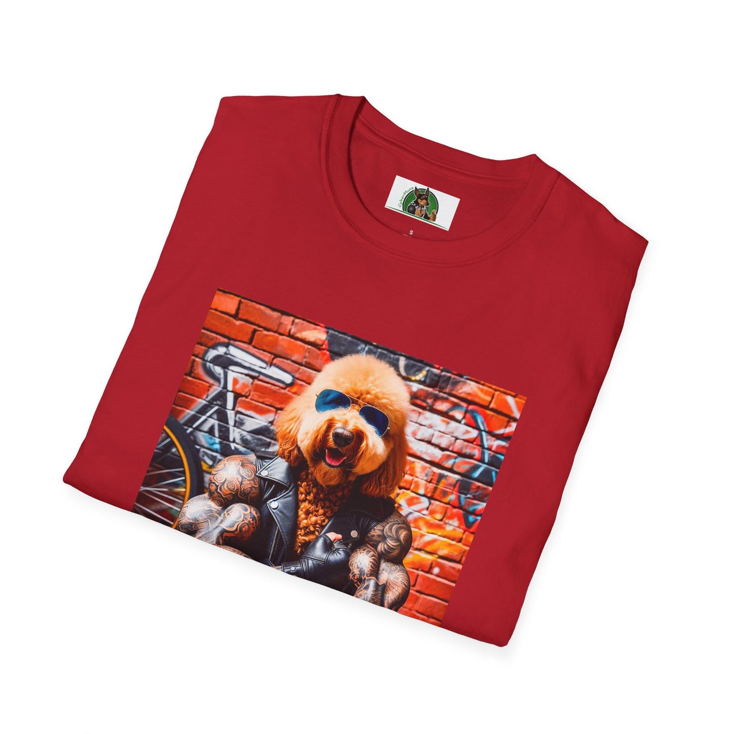 Golden Doodle tough guy muscles t shirt