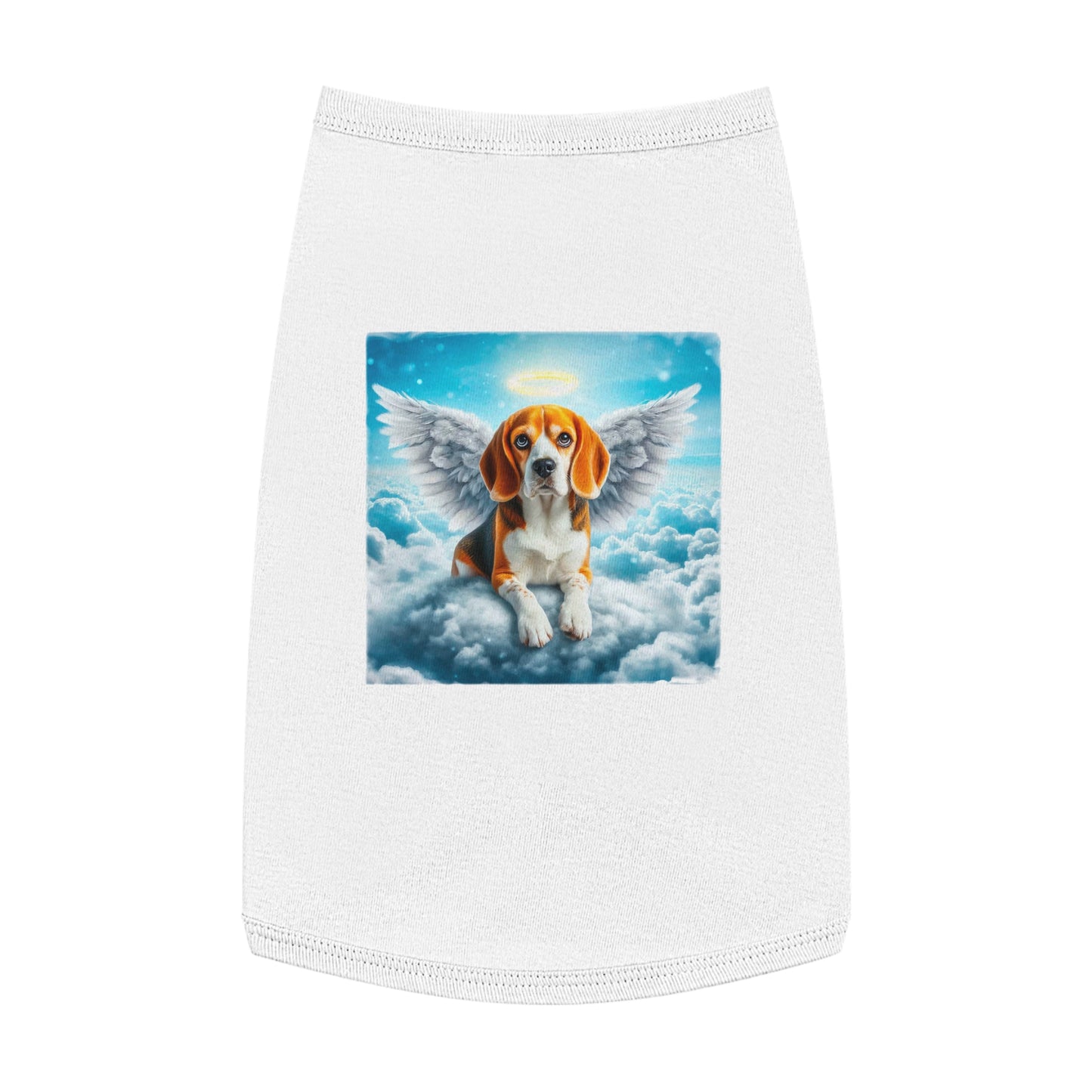 Pet Tank Top Beagle Angel Pets Printify L White 