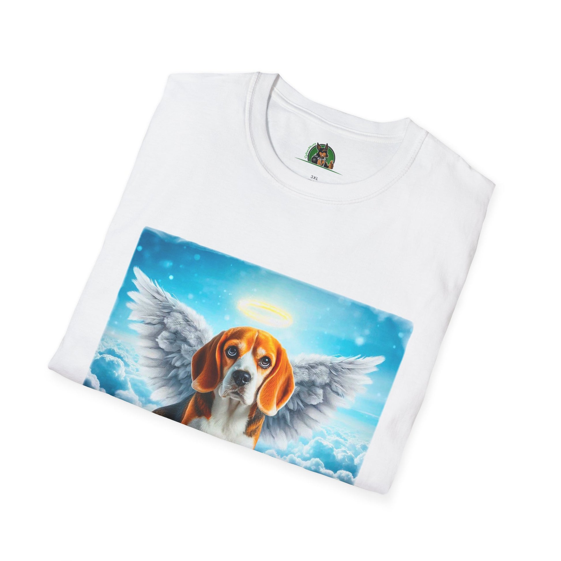 Beagle Angel in Cloud T-Shirt Printify   